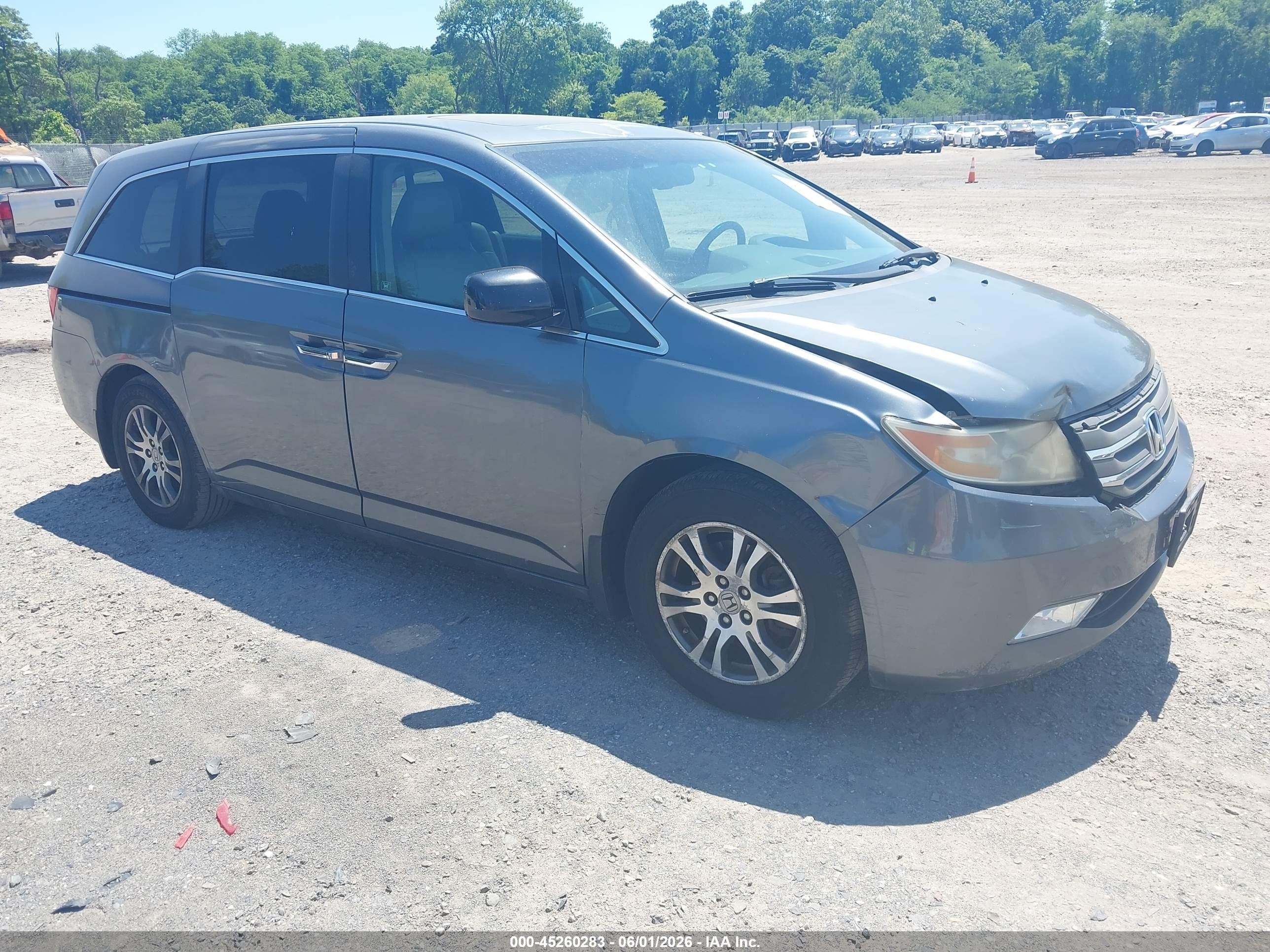 2011 Honda Odyssey Ex-l Gray vin: 5FNRL5H63BB001376