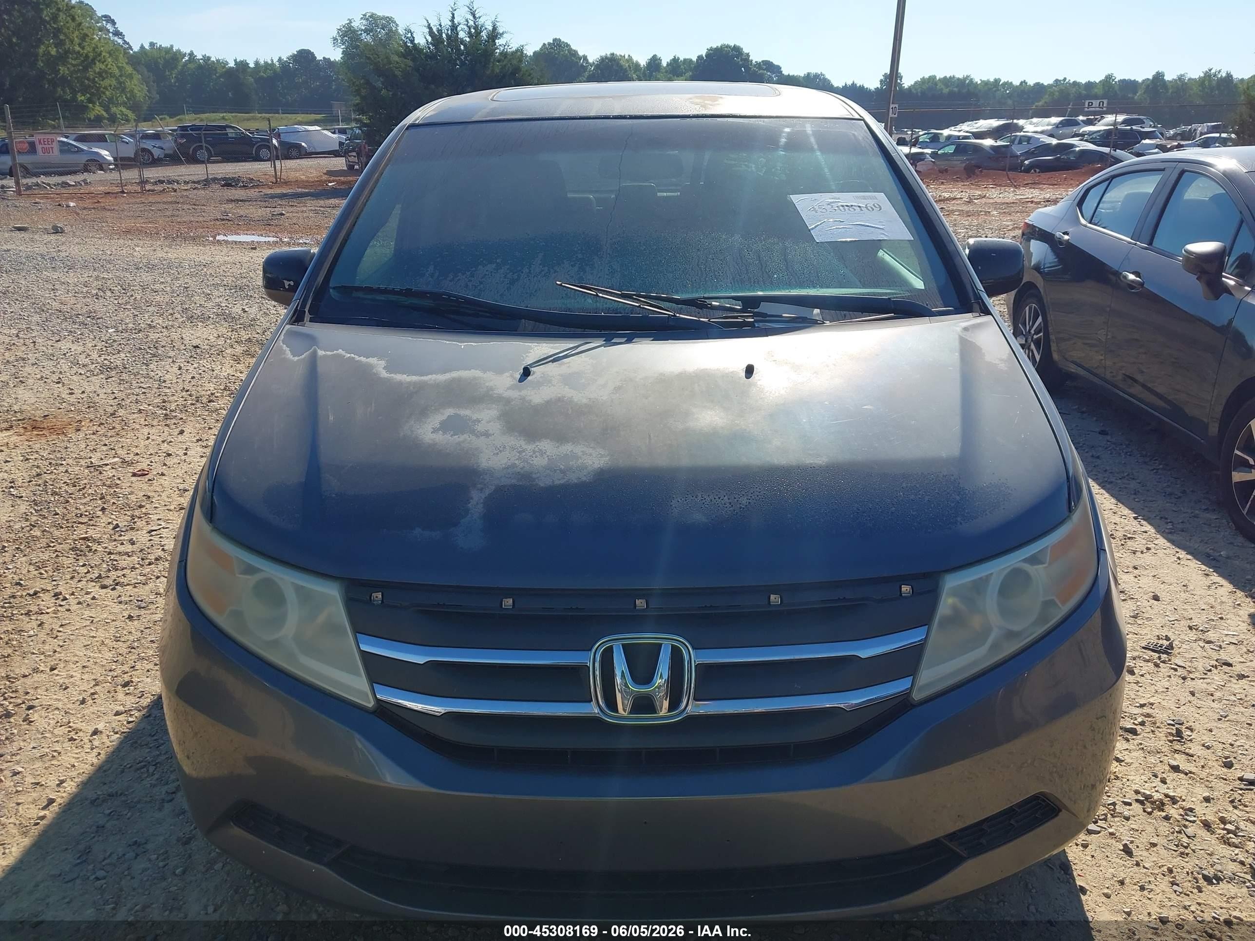 2011 Honda Odyssey Ex-l Gray vin: 5FNRL5H63BB009669