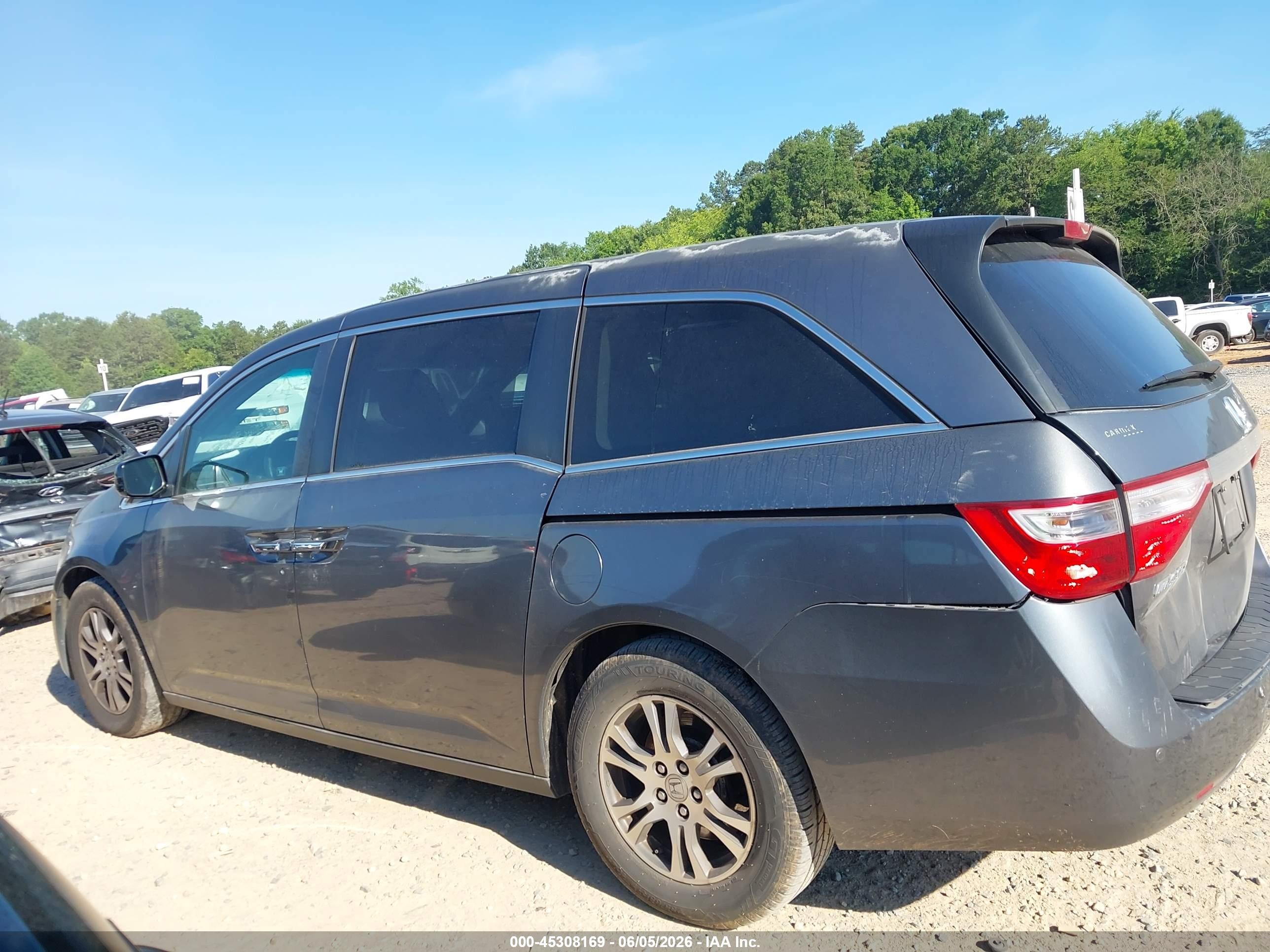 2011 Honda Odyssey Ex-l Gray vin: 5FNRL5H63BB009669