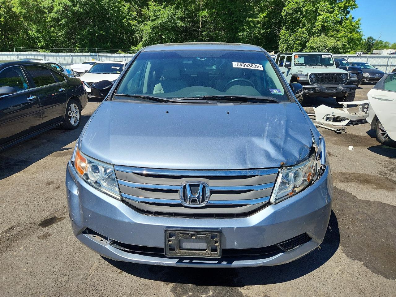 2011 Honda Odyssey Exl Blue vin: 5FNRL5H63BB012927