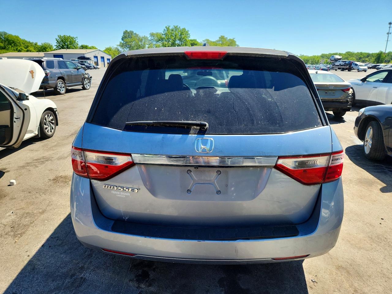 2011 Honda Odyssey Exl Blue vin: 5FNRL5H63BB012927