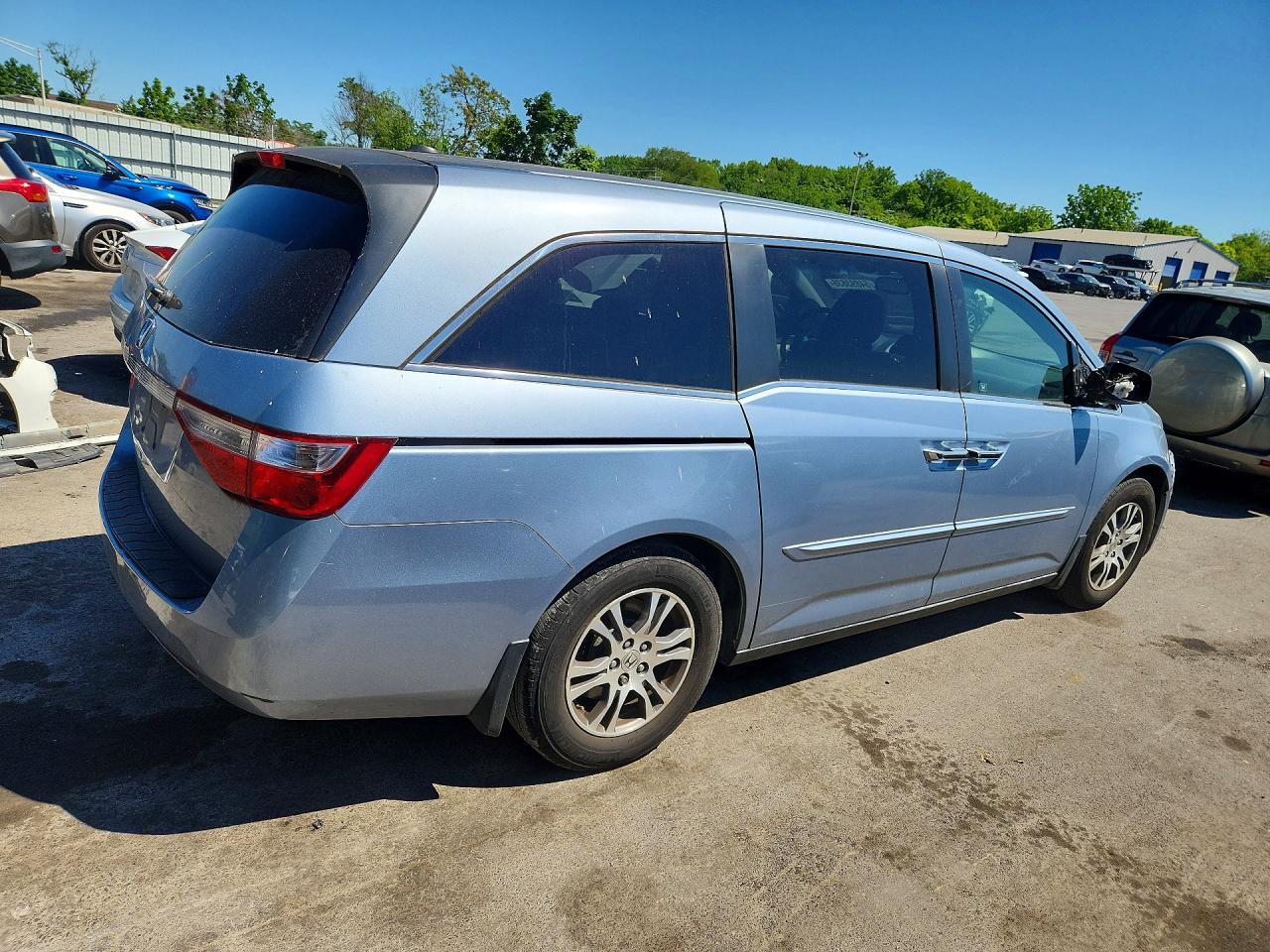 2011 Honda Odyssey Exl Blue vin: 5FNRL5H63BB012927