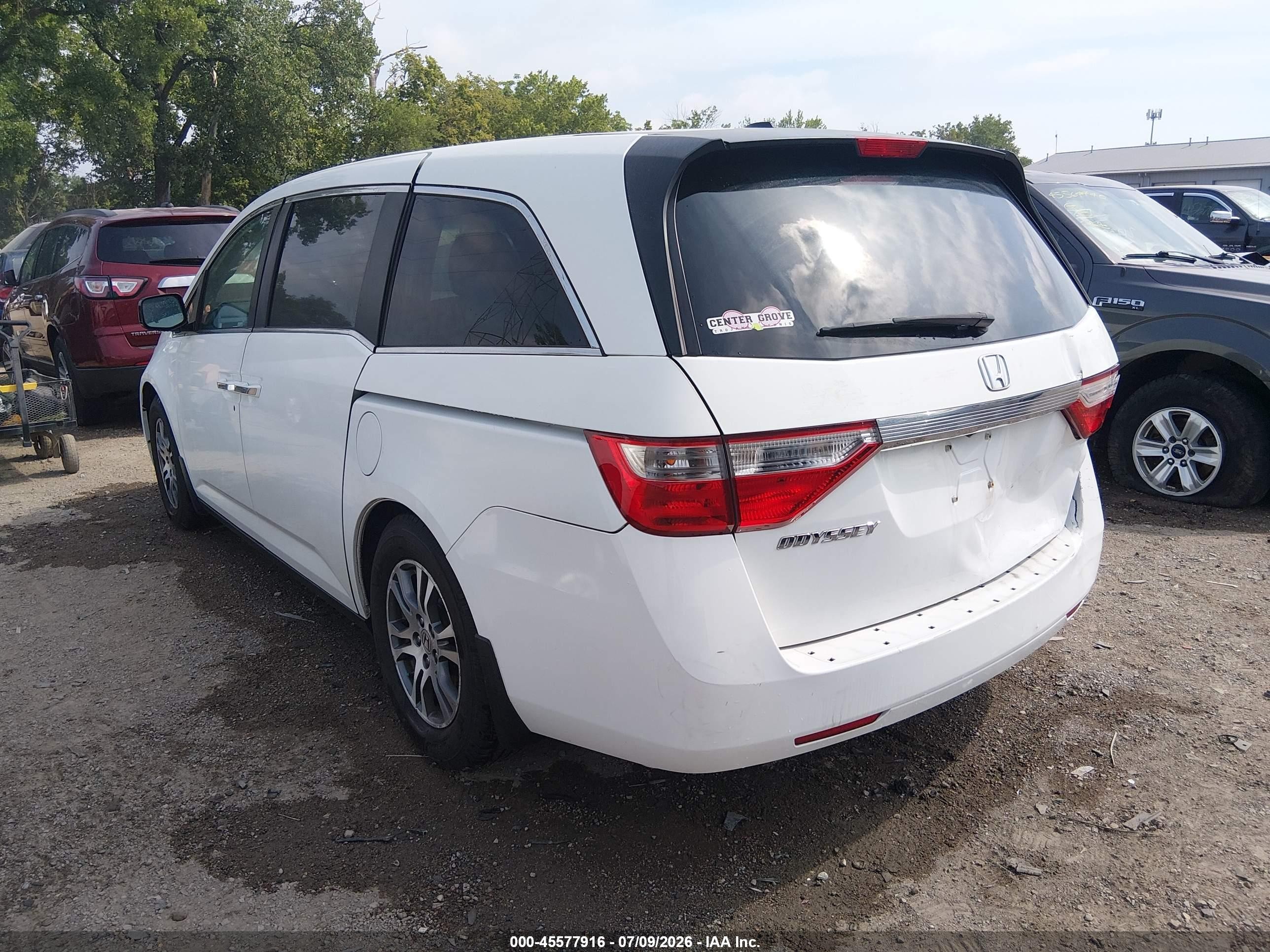 2011 Honda Odyssey Ex-l White vin: 5FNRL5H63BB019022