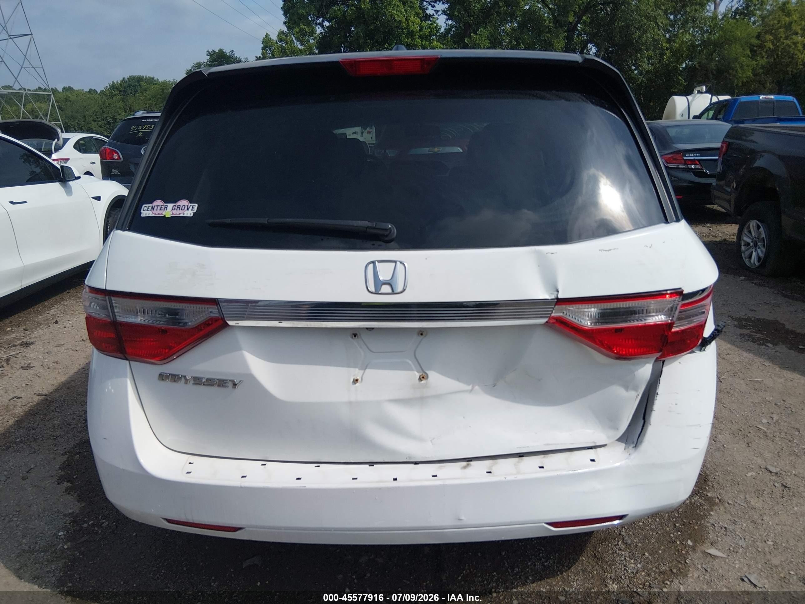 2011 Honda Odyssey Ex-l White vin: 5FNRL5H63BB019022