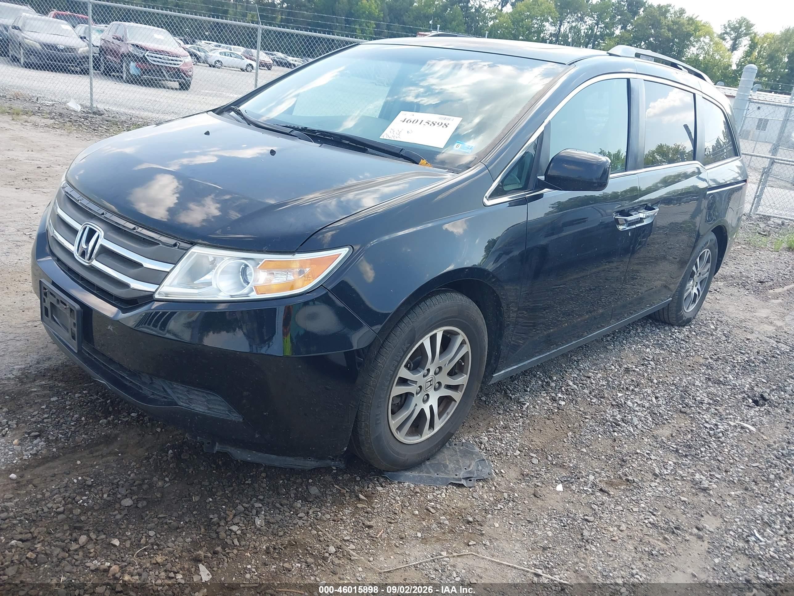 2011 Honda Odyssey Ex-l Черный vin: 5FNRL5H63BB028898