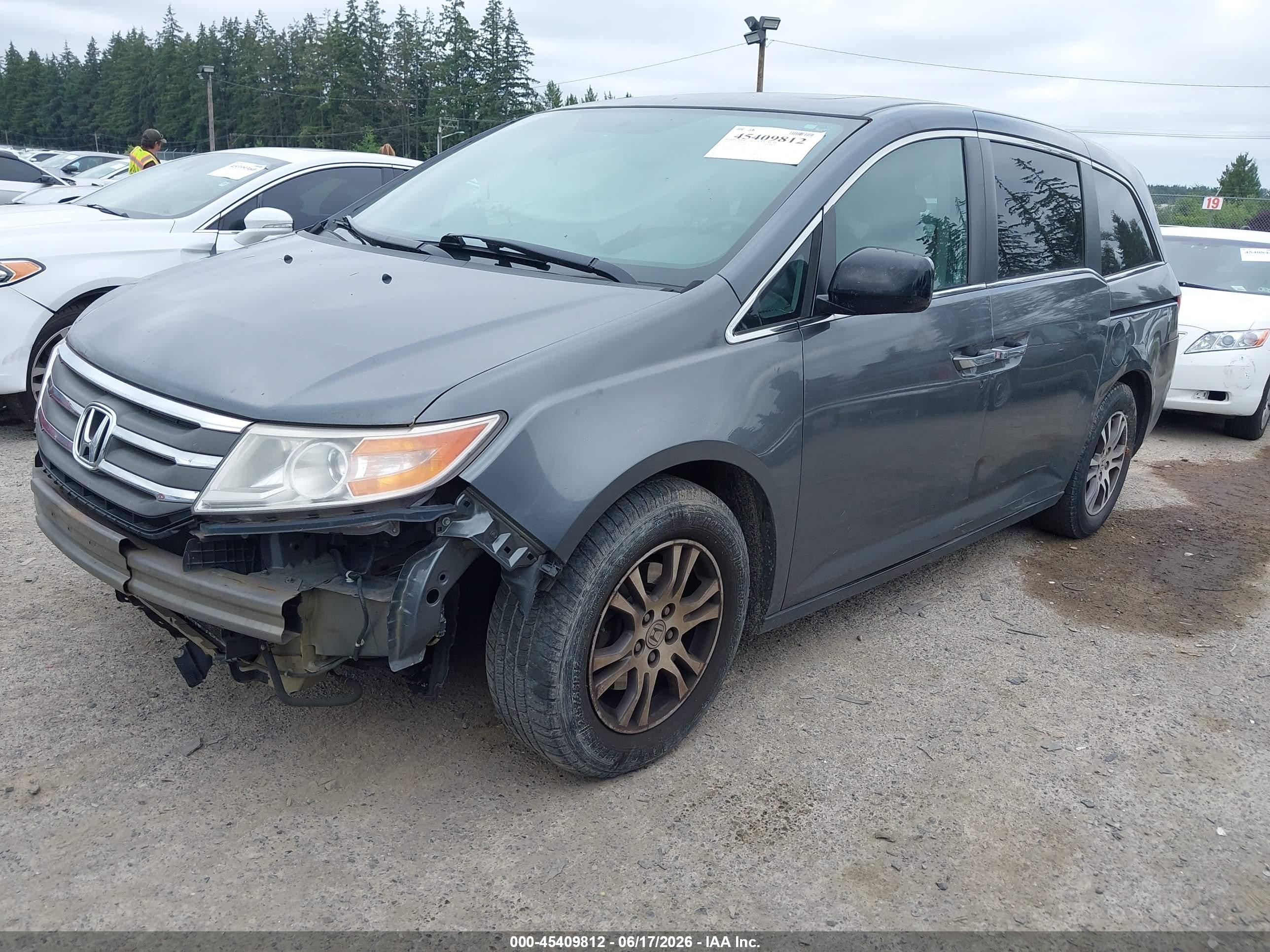 2011 Honda Odyssey Ex-l Gray vin: 5FNRL5H63BB031607