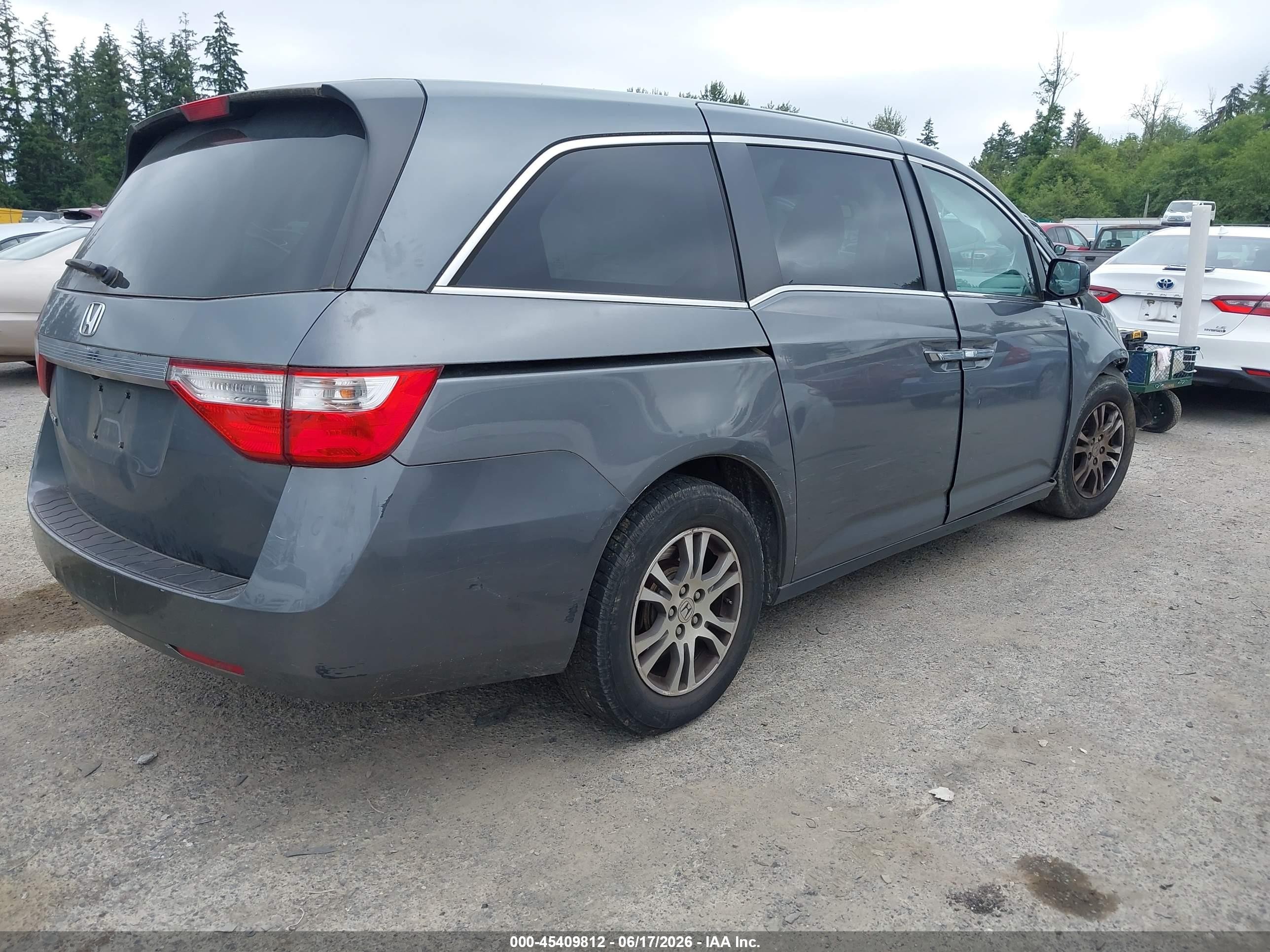 2011 Honda Odyssey Ex-l Gray vin: 5FNRL5H63BB031607