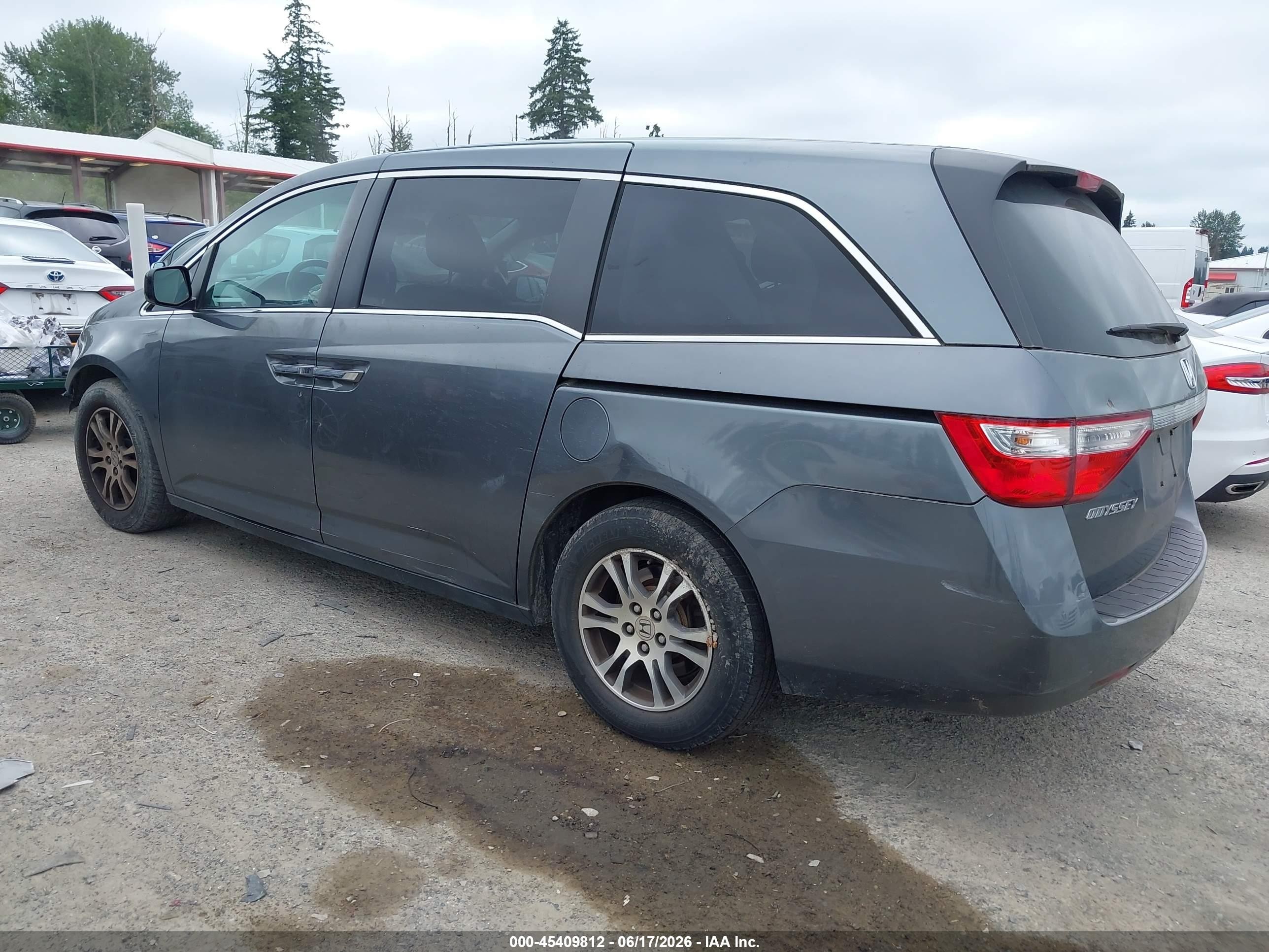 2011 Honda Odyssey Ex-l Gray vin: 5FNRL5H63BB031607