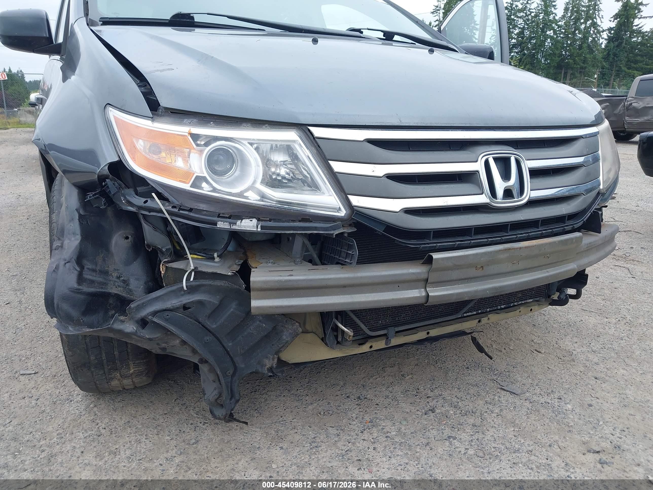 2011 Honda Odyssey Ex-l Gray vin: 5FNRL5H63BB031607