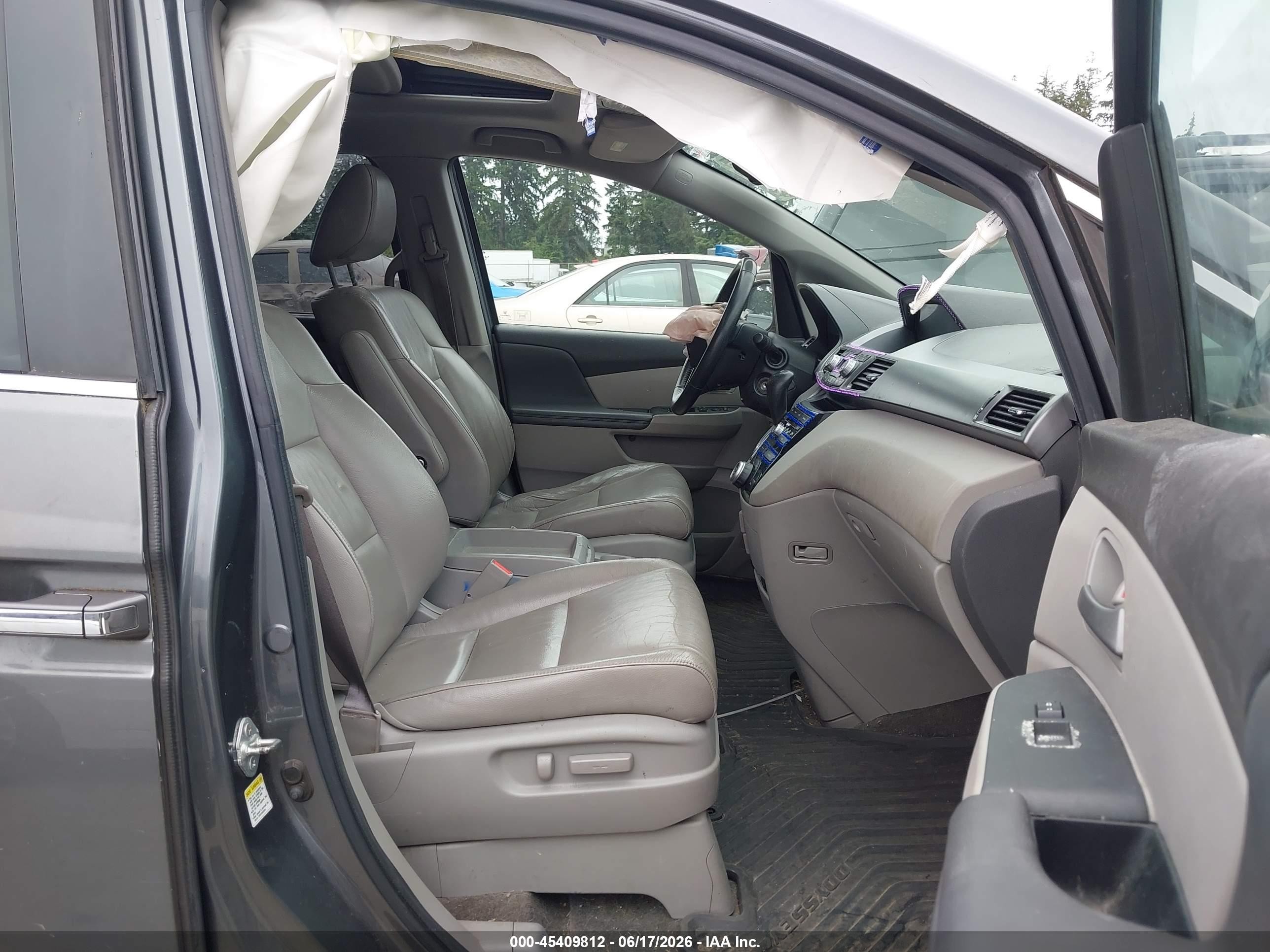 2011 Honda Odyssey Ex-l Gray vin: 5FNRL5H63BB031607