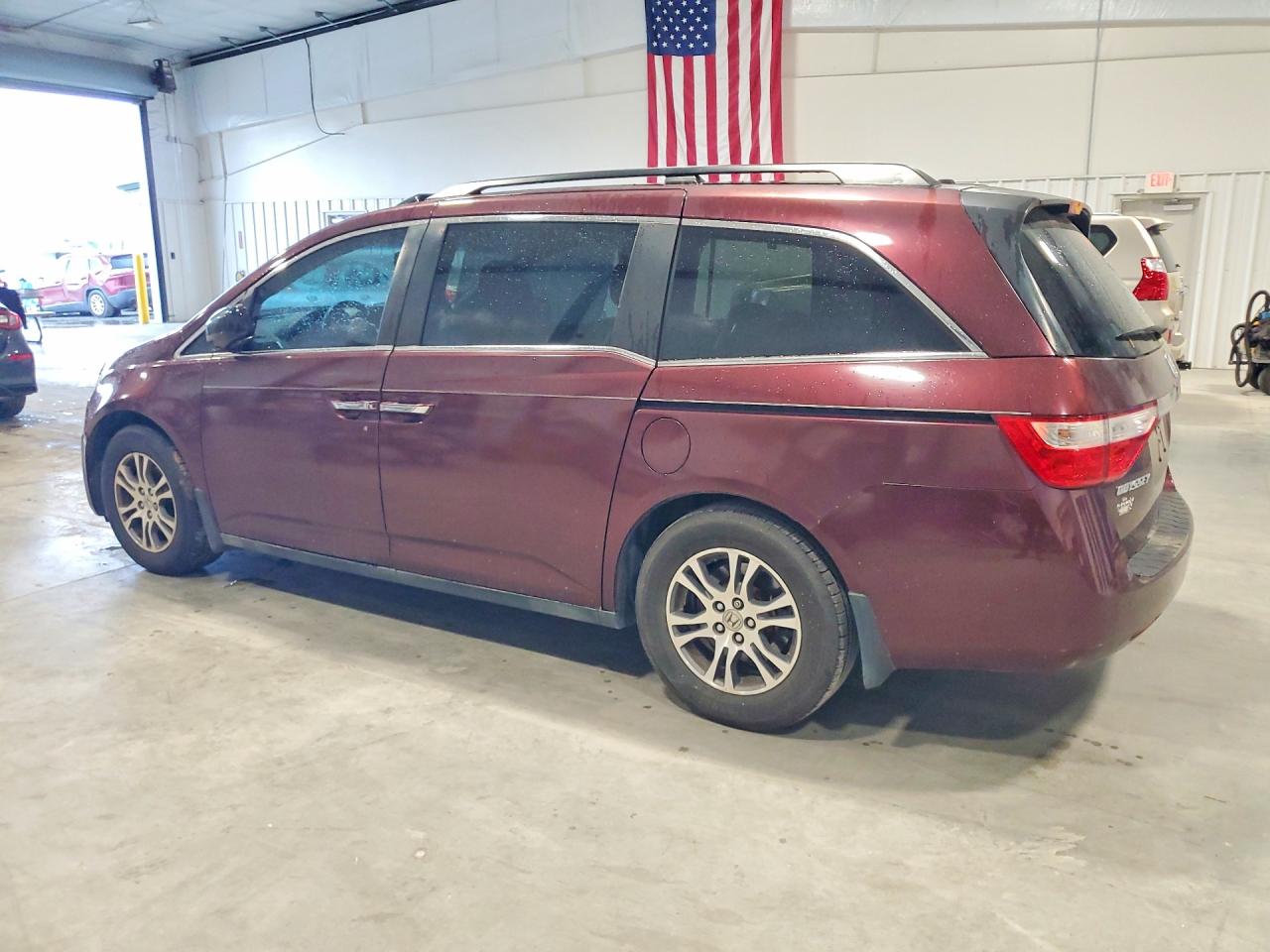 2011 Honda Odyssey Exl Burgundy vin: 5FNRL5H63BB031994