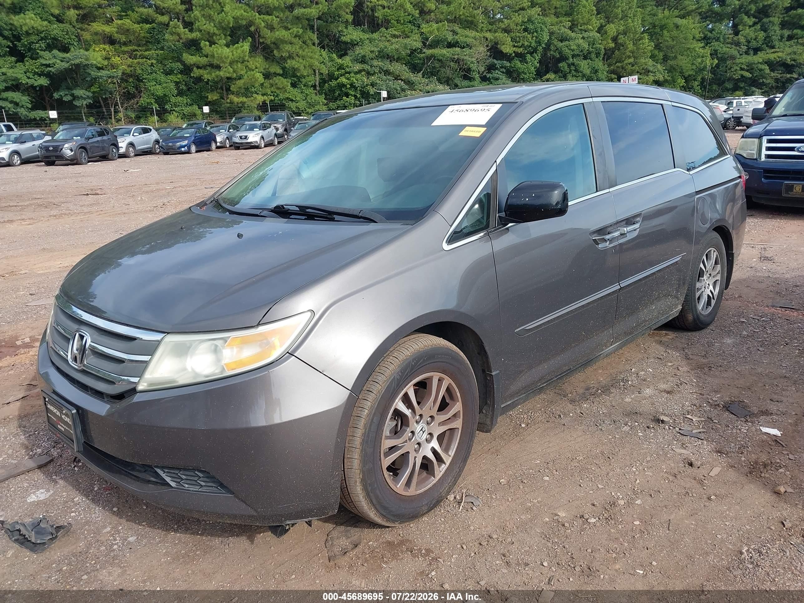 2011 Honda Odyssey Ex-l Gray vin: 5FNRL5H63BB054286