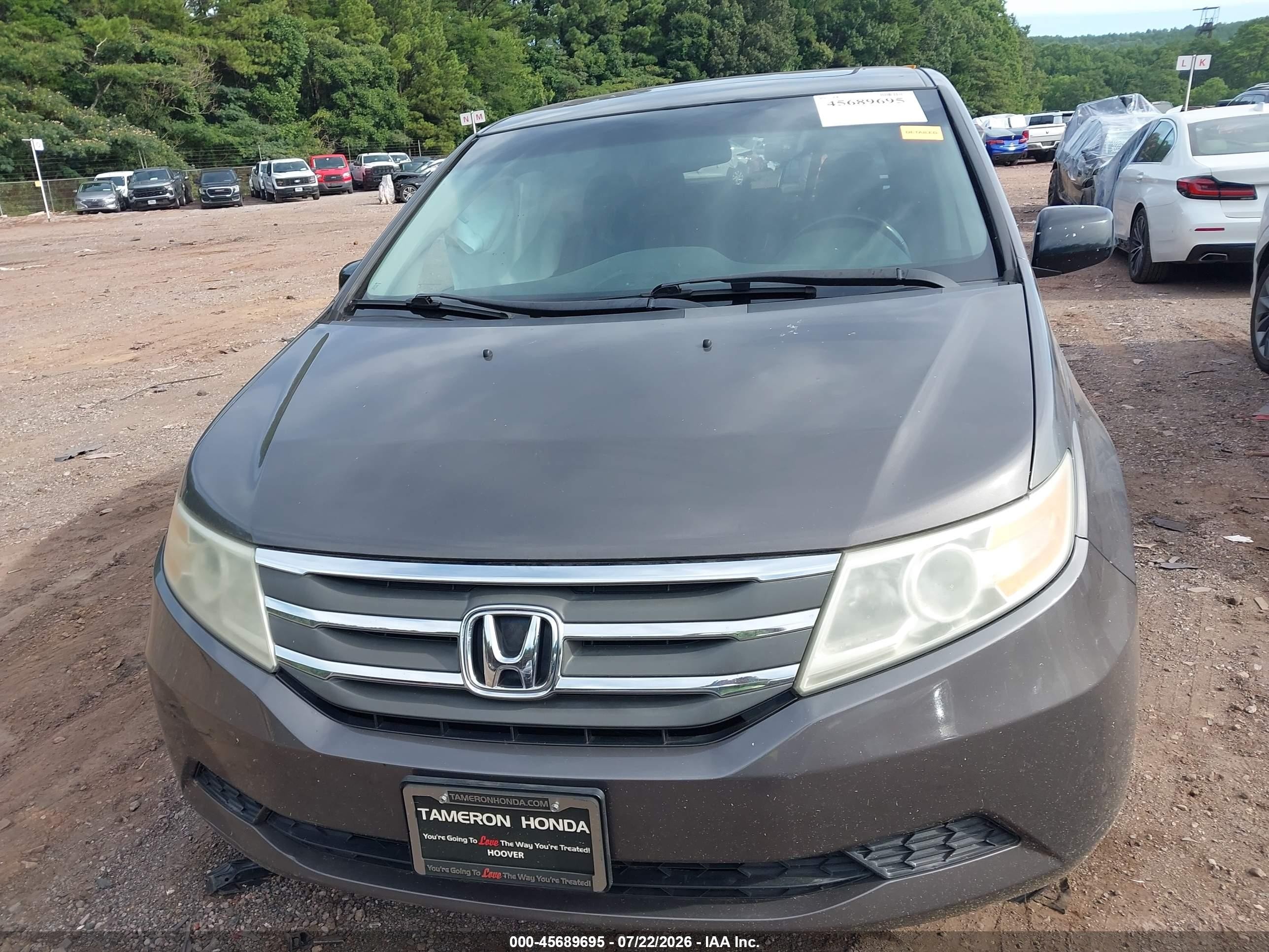 2011 Honda Odyssey Ex-l Gray vin: 5FNRL5H63BB054286
