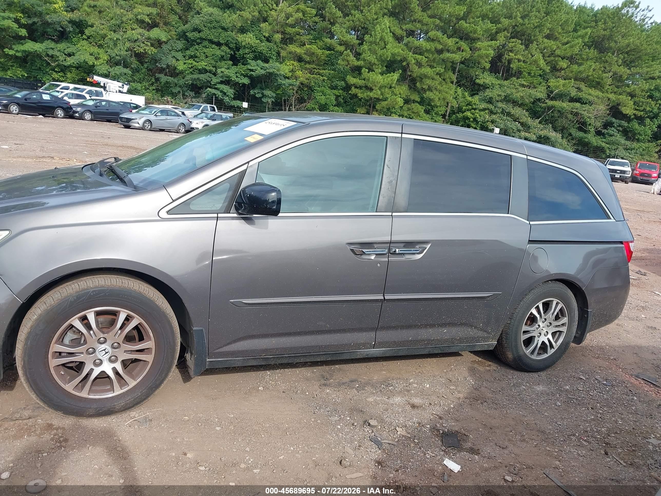 2011 Honda Odyssey Ex-l Gray vin: 5FNRL5H63BB054286