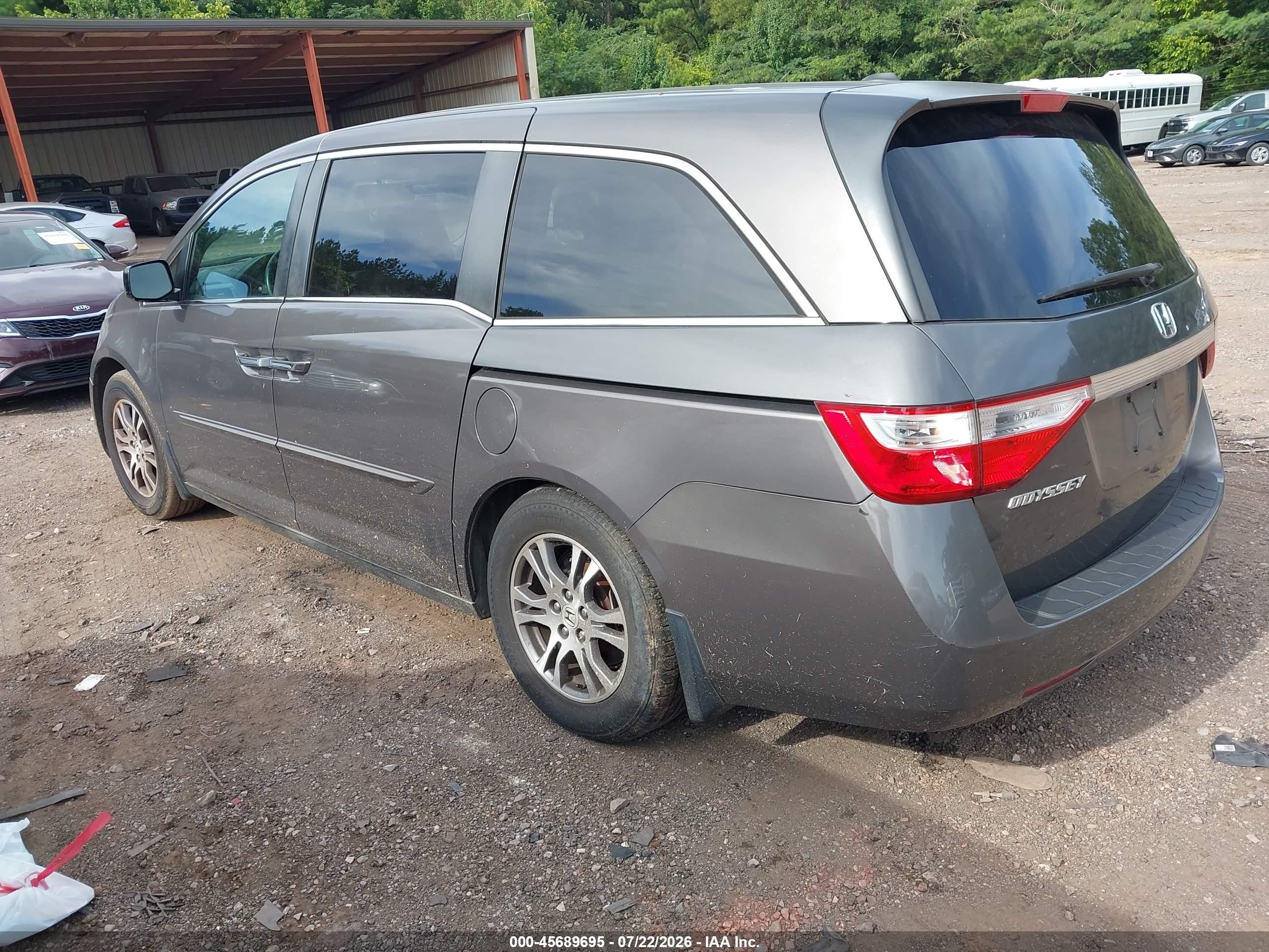 2011 Honda Odyssey Ex-l Gray vin: 5FNRL5H63BB054286