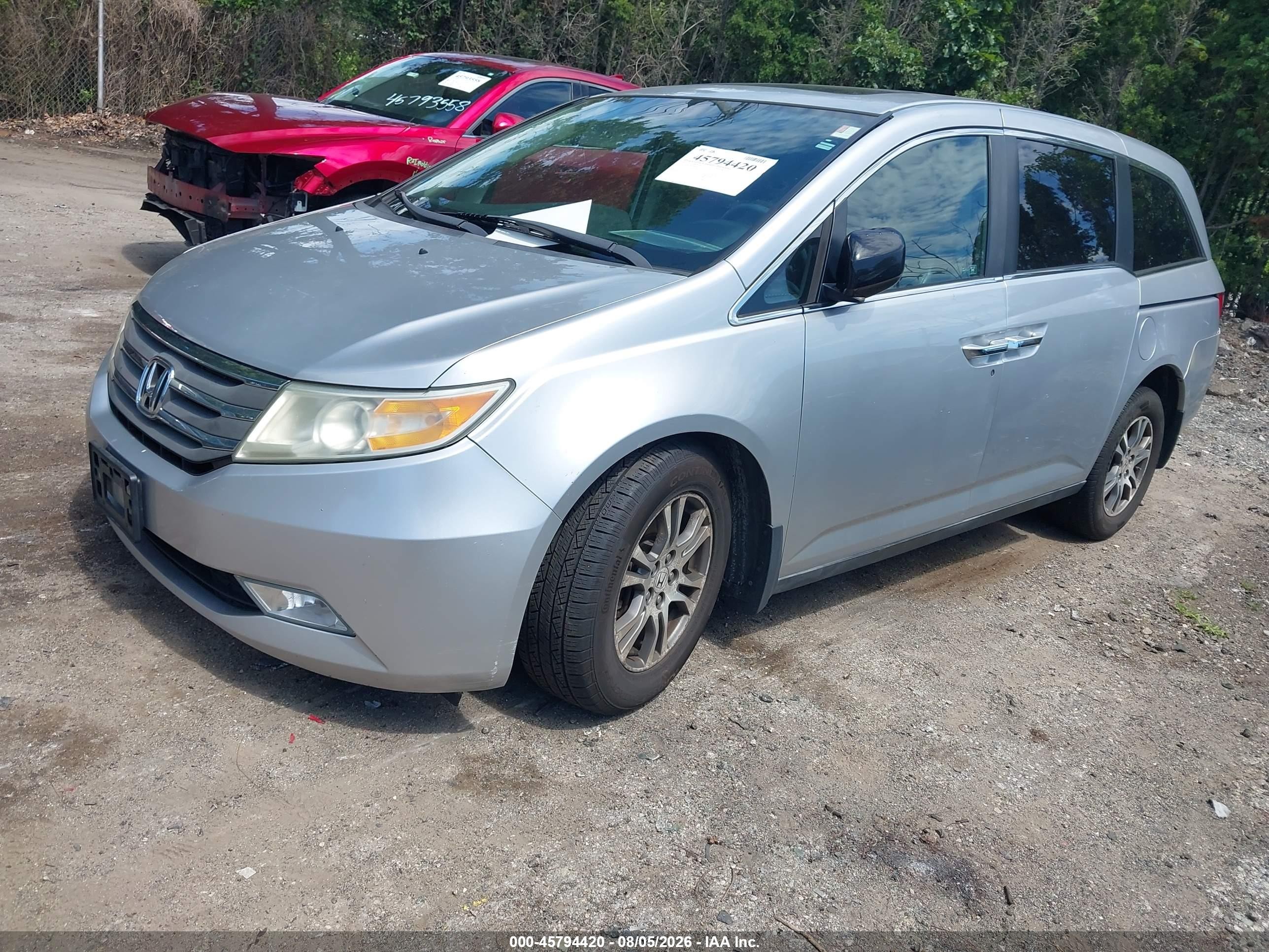 2011 Honda Odyssey Ex-l Silver vin: 5FNRL5H63BB058712