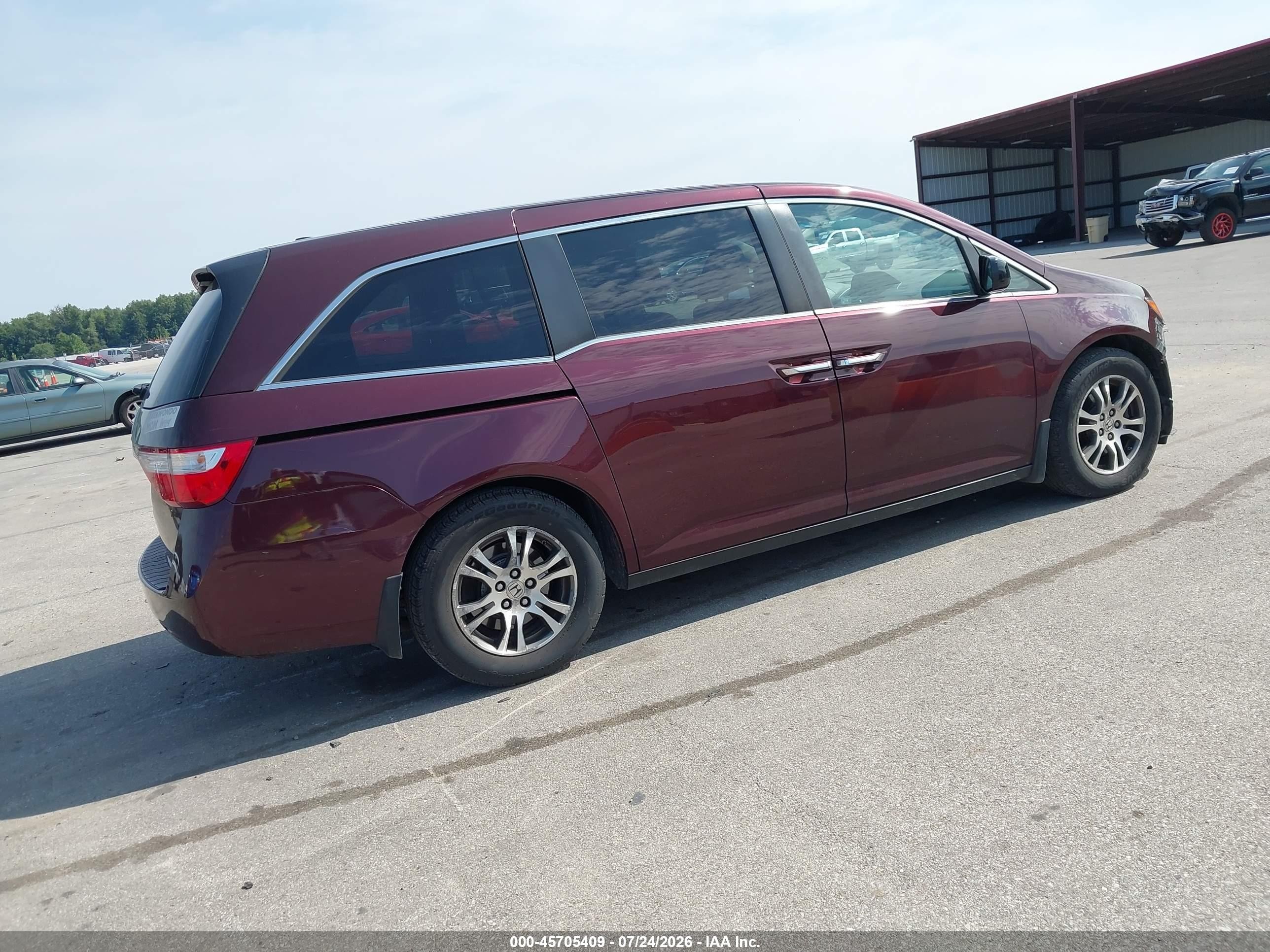 2011 Honda Odyssey Ex-l Red vin: 5FNRL5H63BB059598