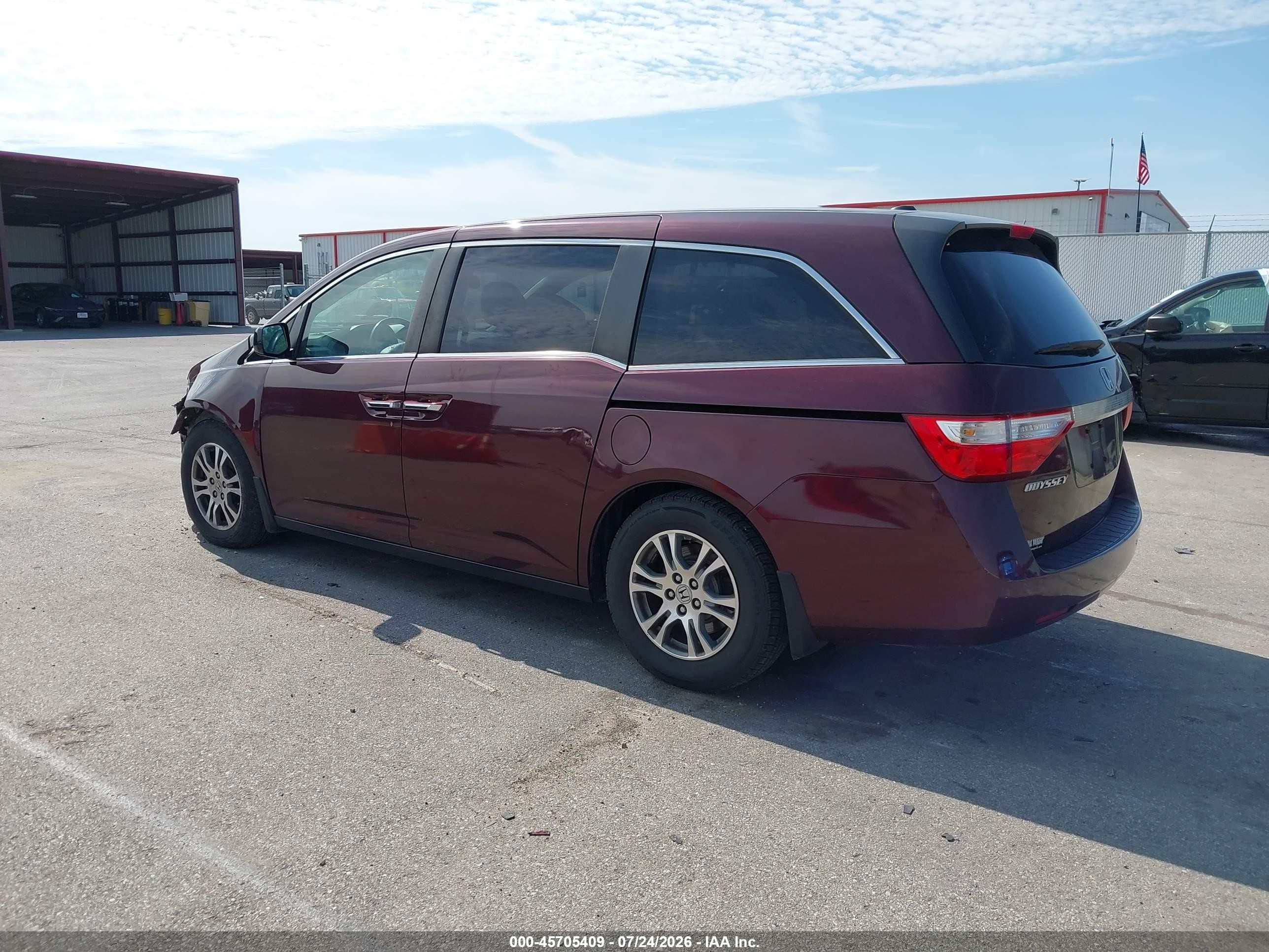 2011 Honda Odyssey Ex-l Red vin: 5FNRL5H63BB059598