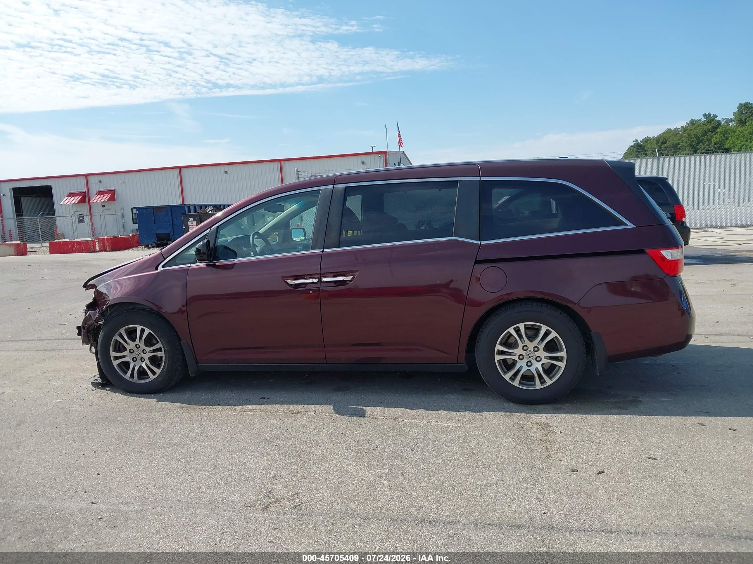 2011 Honda Odyssey Ex-l Red vin: 5FNRL5H63BB059598