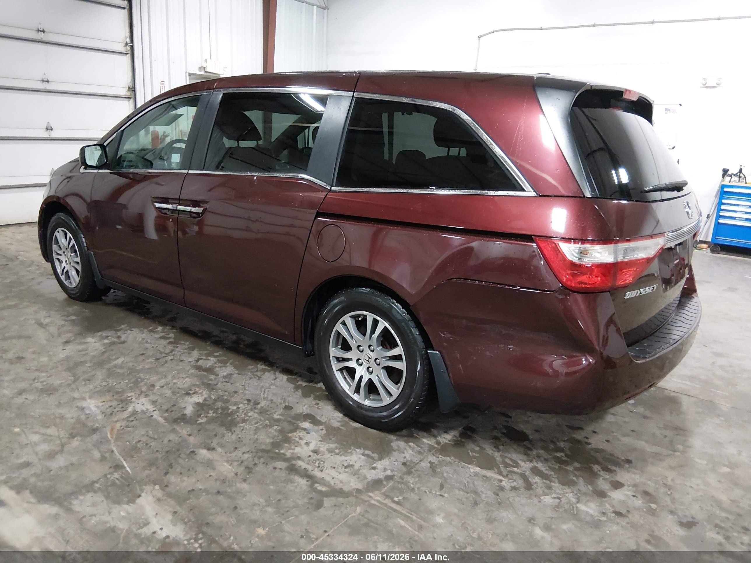 2011 Honda Odyssey Ex-l Maroon vin: 5FNRL5H63BB065398