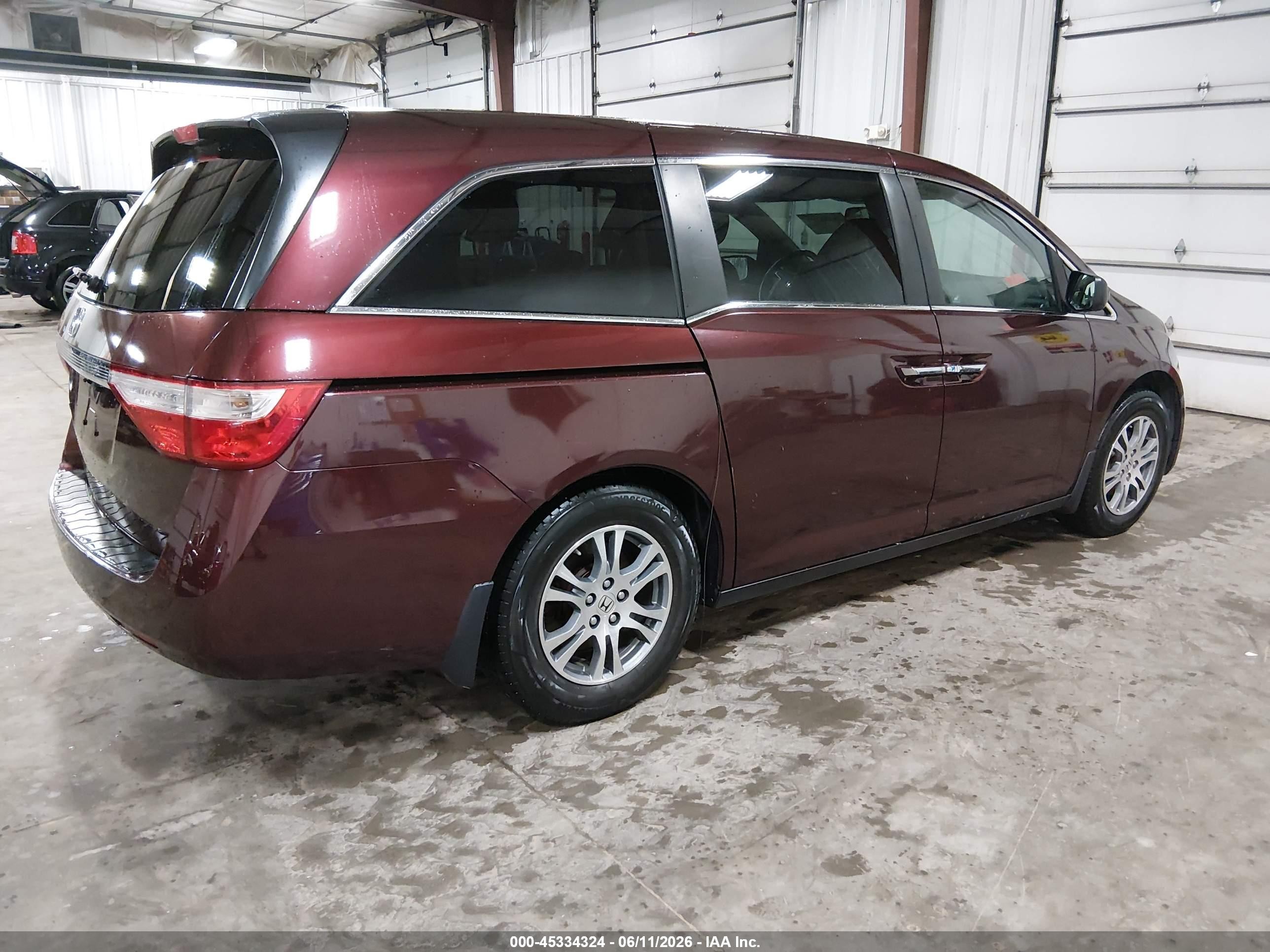 2011 Honda Odyssey Ex-l Maroon vin: 5FNRL5H63BB065398