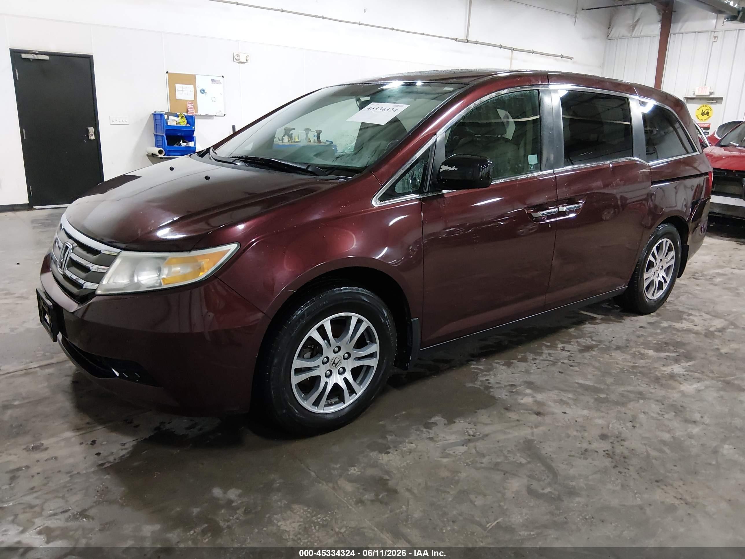 2011 Honda Odyssey Ex-l Maroon vin: 5FNRL5H63BB065398