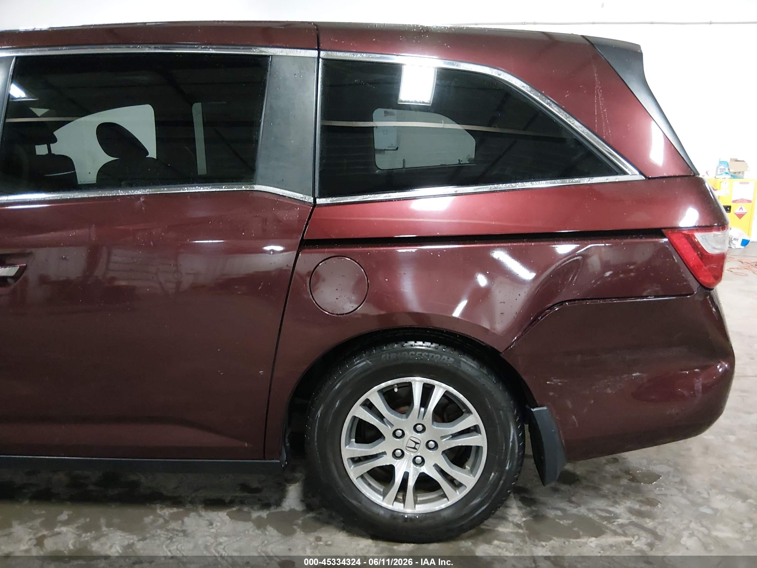 2011 Honda Odyssey Ex-l Maroon vin: 5FNRL5H63BB065398