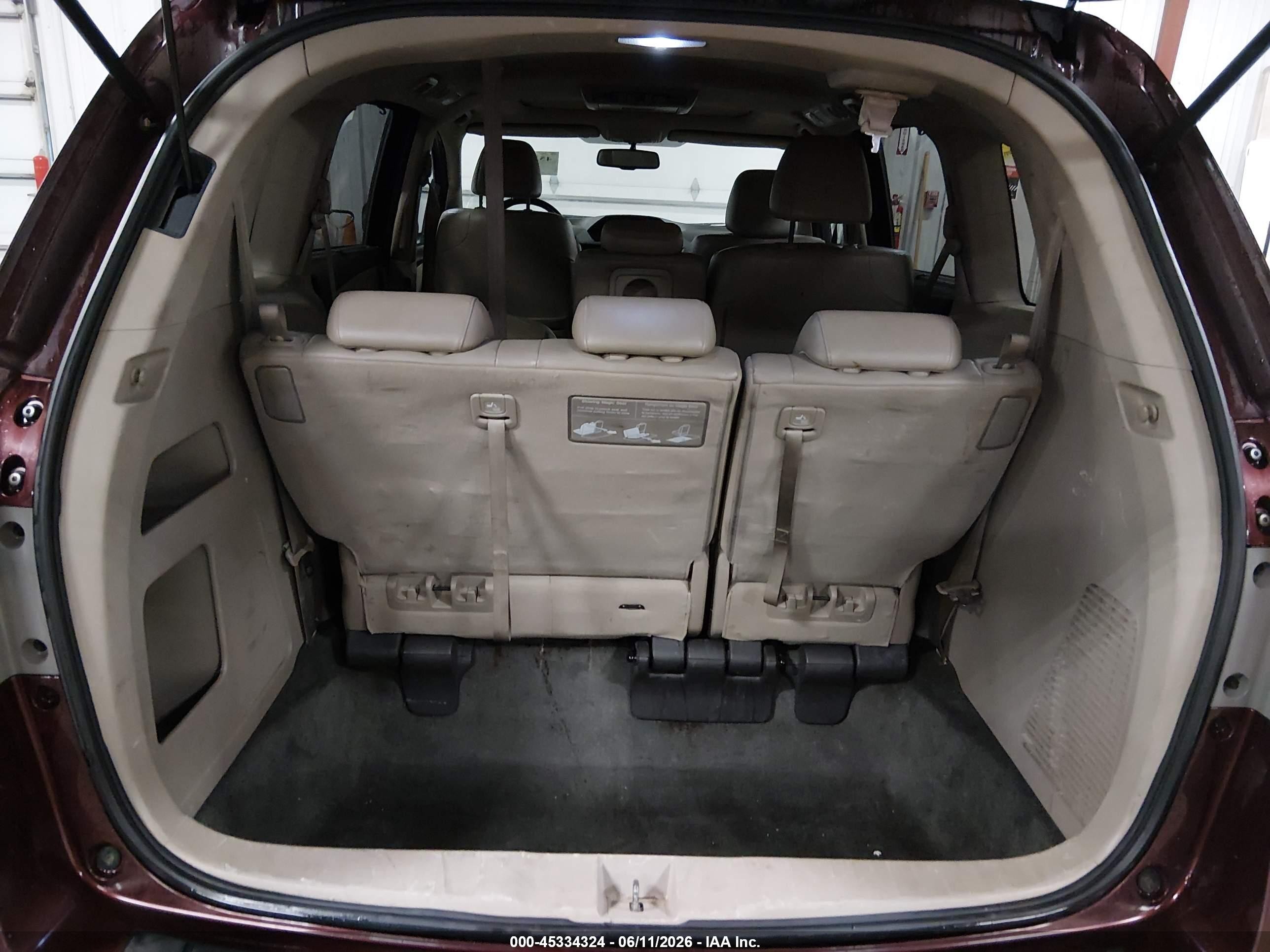 2011 Honda Odyssey Ex-l Maroon vin: 5FNRL5H63BB065398