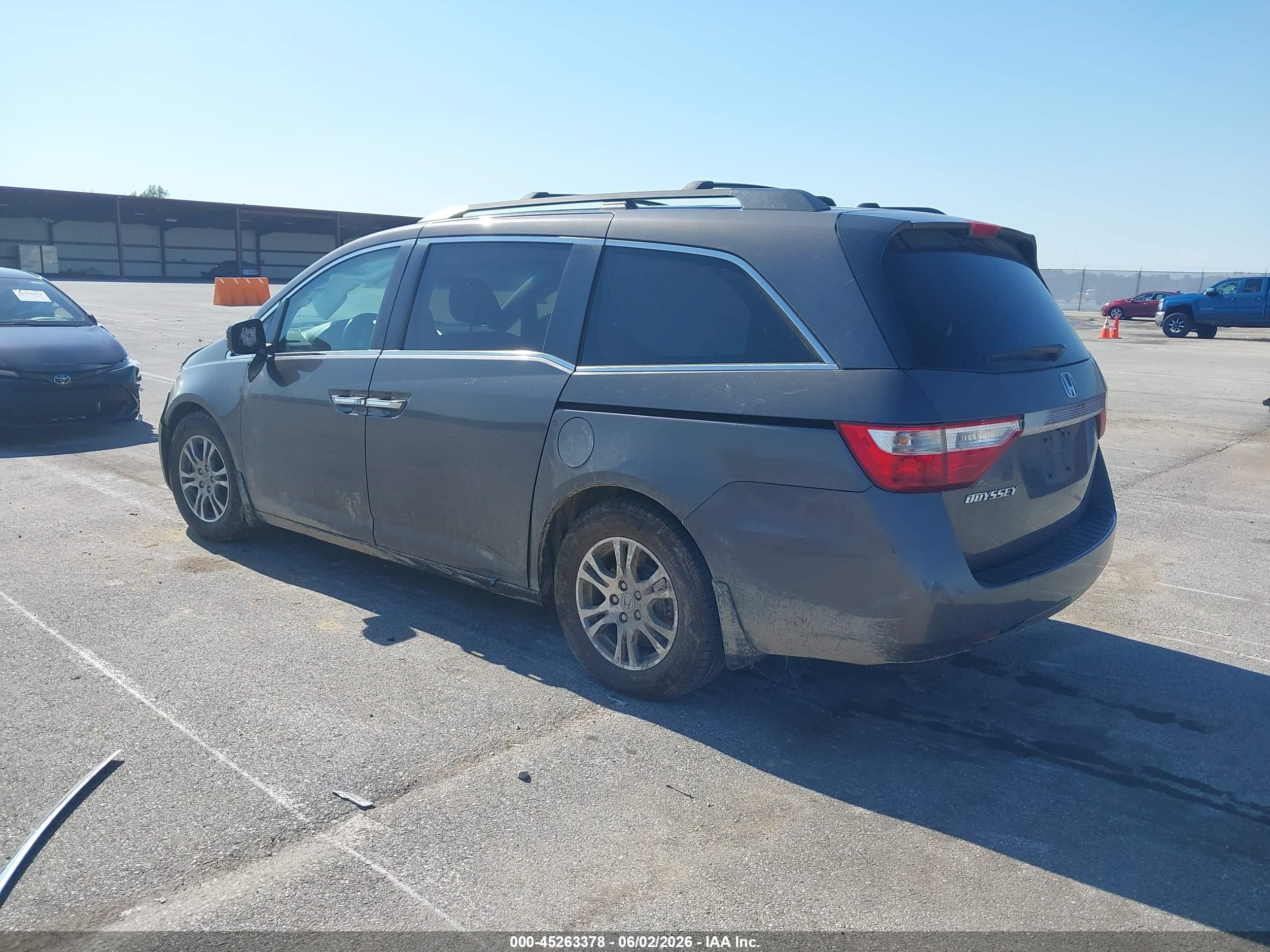 2011 Honda Odyssey Ex-l Gray vin: 5FNRL5H63BB066261