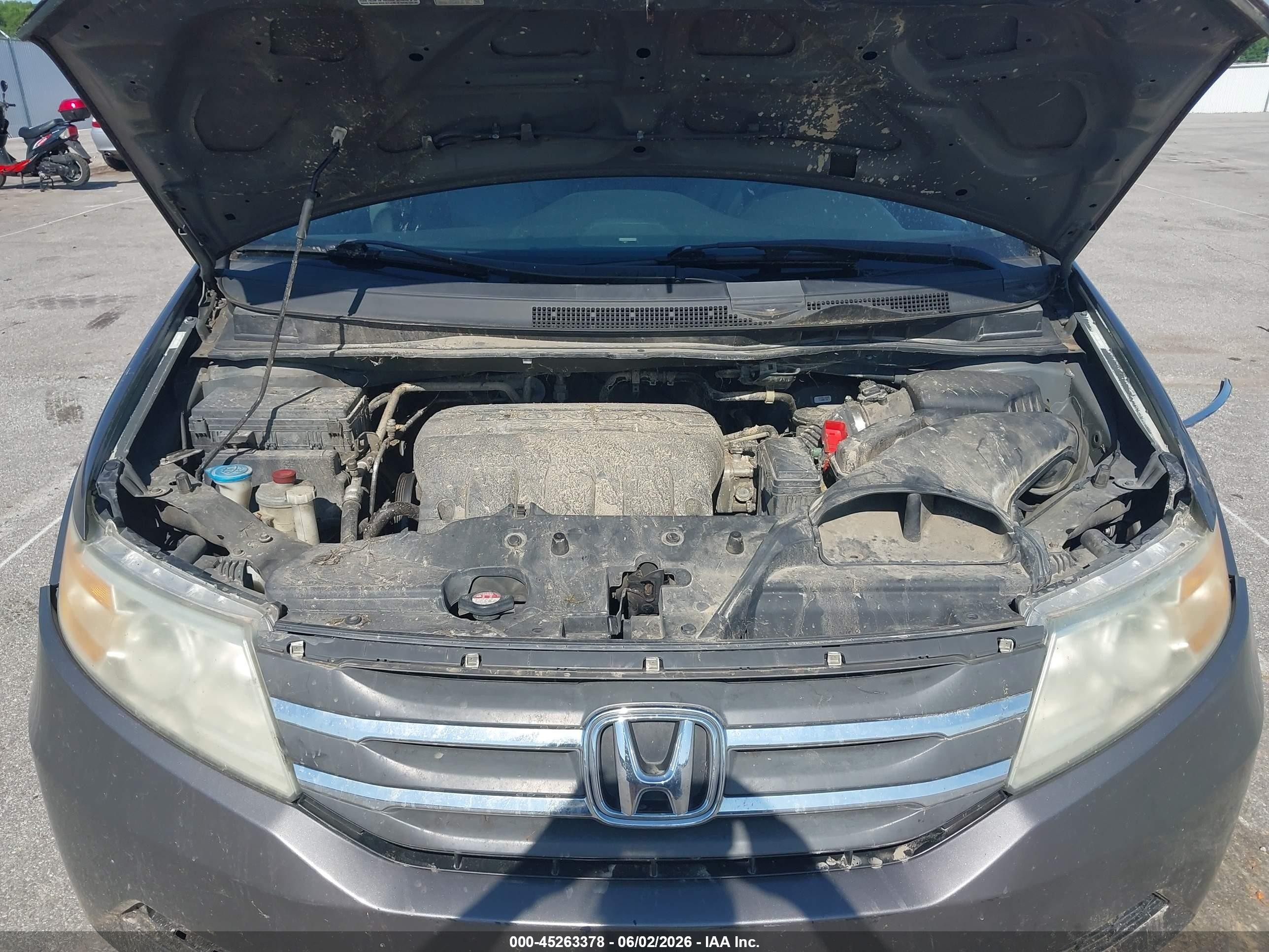 2011 Honda Odyssey Ex-l Gray vin: 5FNRL5H63BB066261