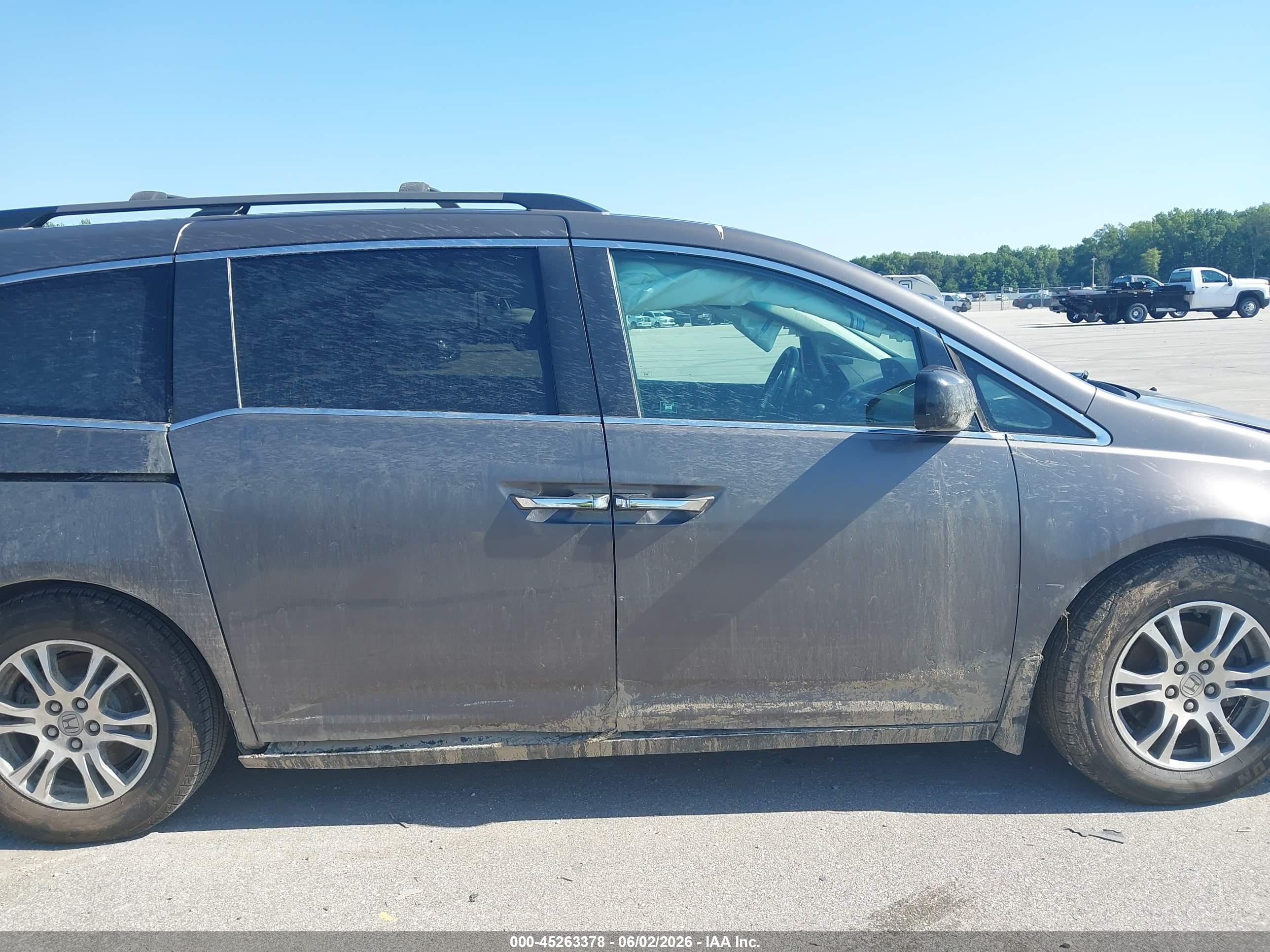 2011 Honda Odyssey Ex-l Gray vin: 5FNRL5H63BB066261