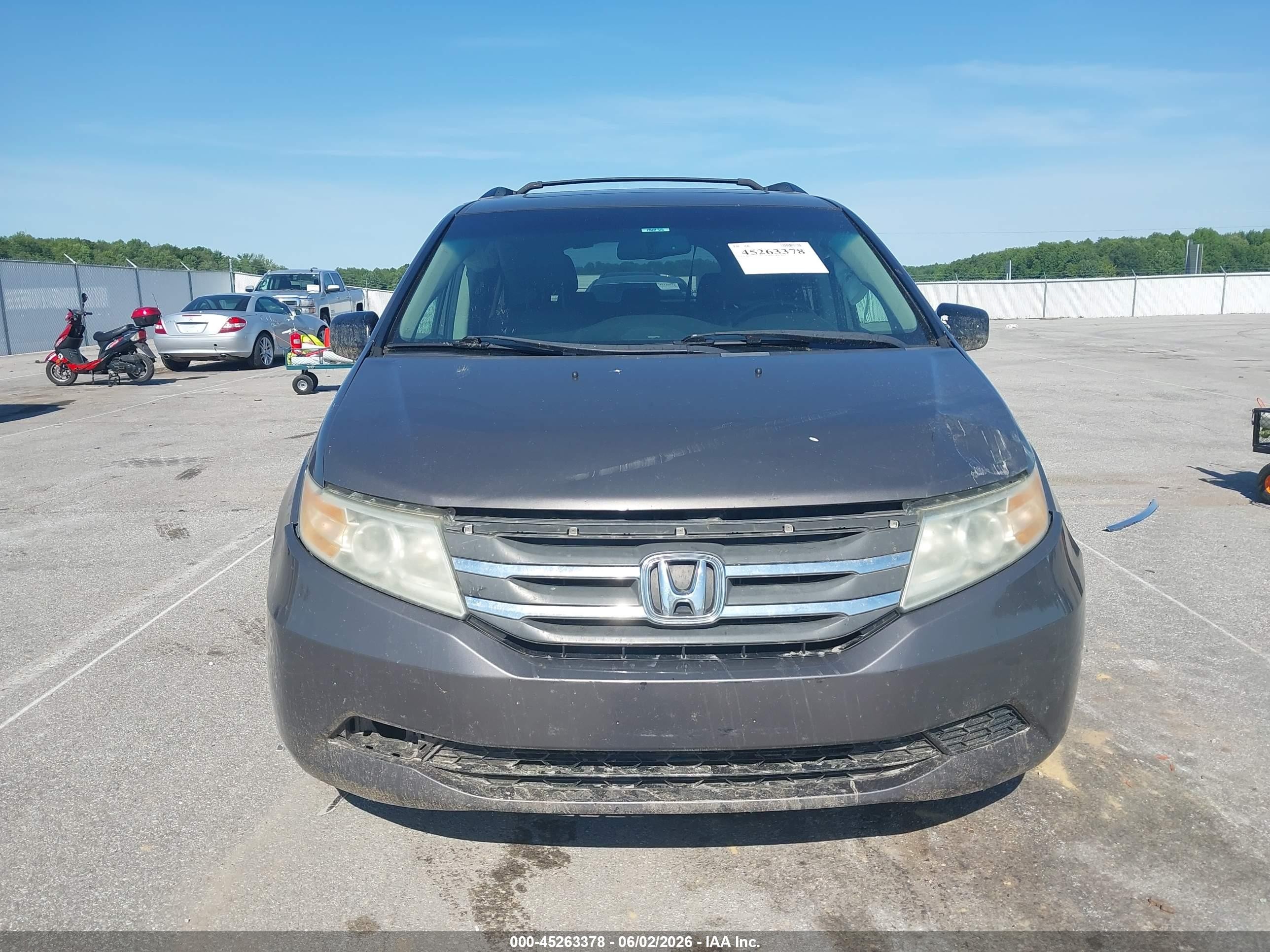 2011 Honda Odyssey Ex-l Gray vin: 5FNRL5H63BB066261