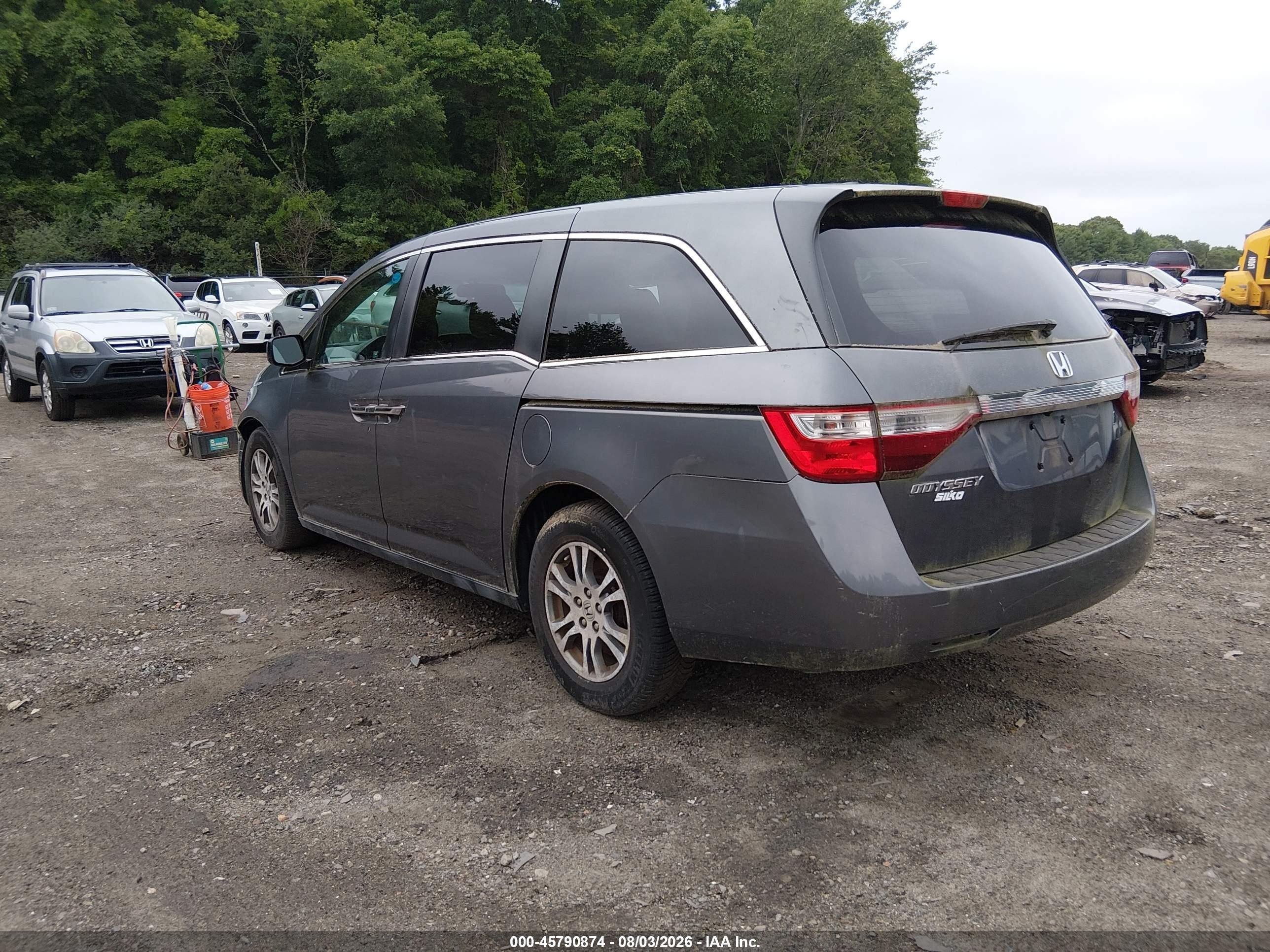 2011 Honda Odyssey Ex-l Gray vin: 5FNRL5H63BB068429