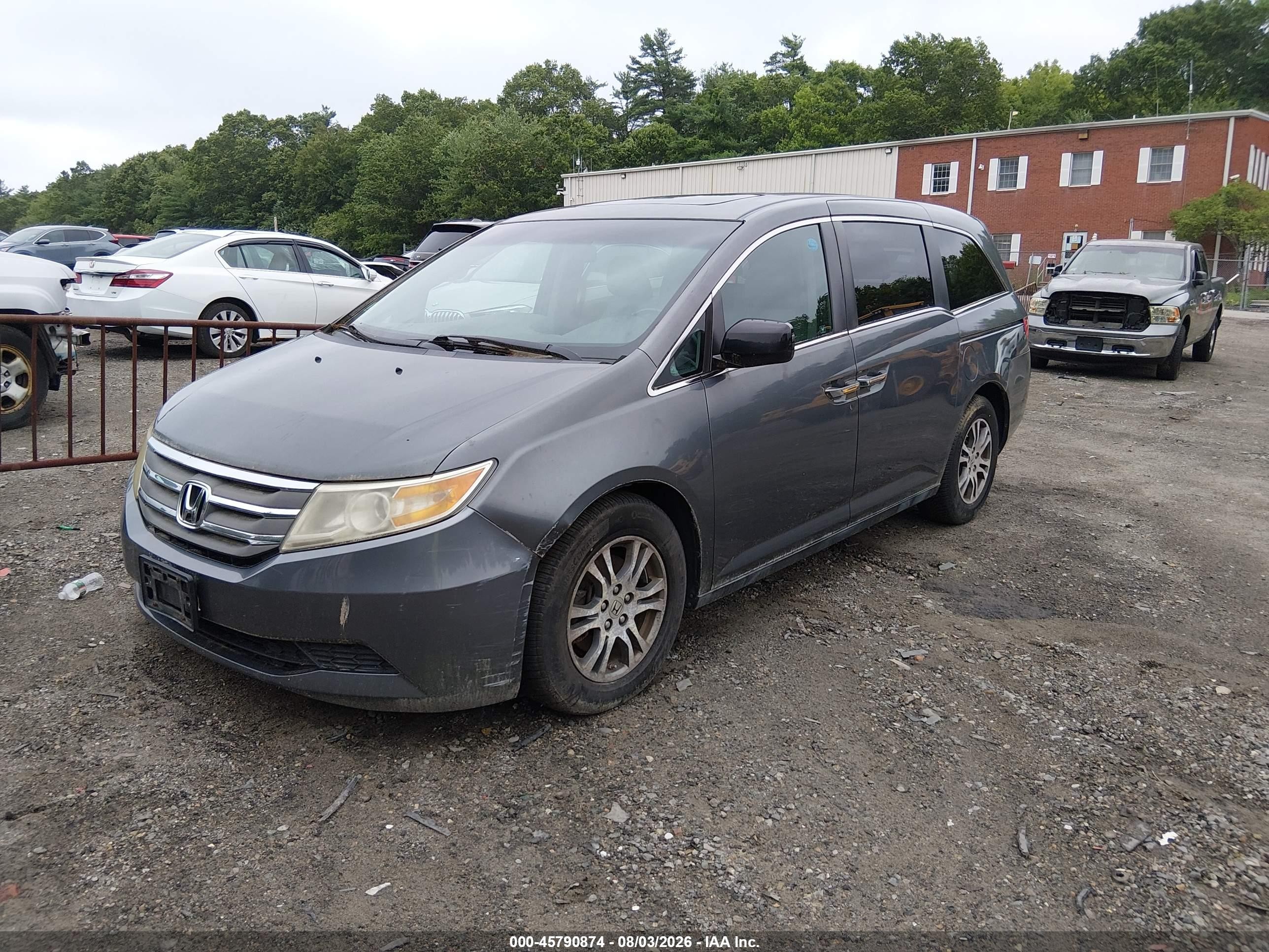 2011 Honda Odyssey Ex-l Gray vin: 5FNRL5H63BB068429