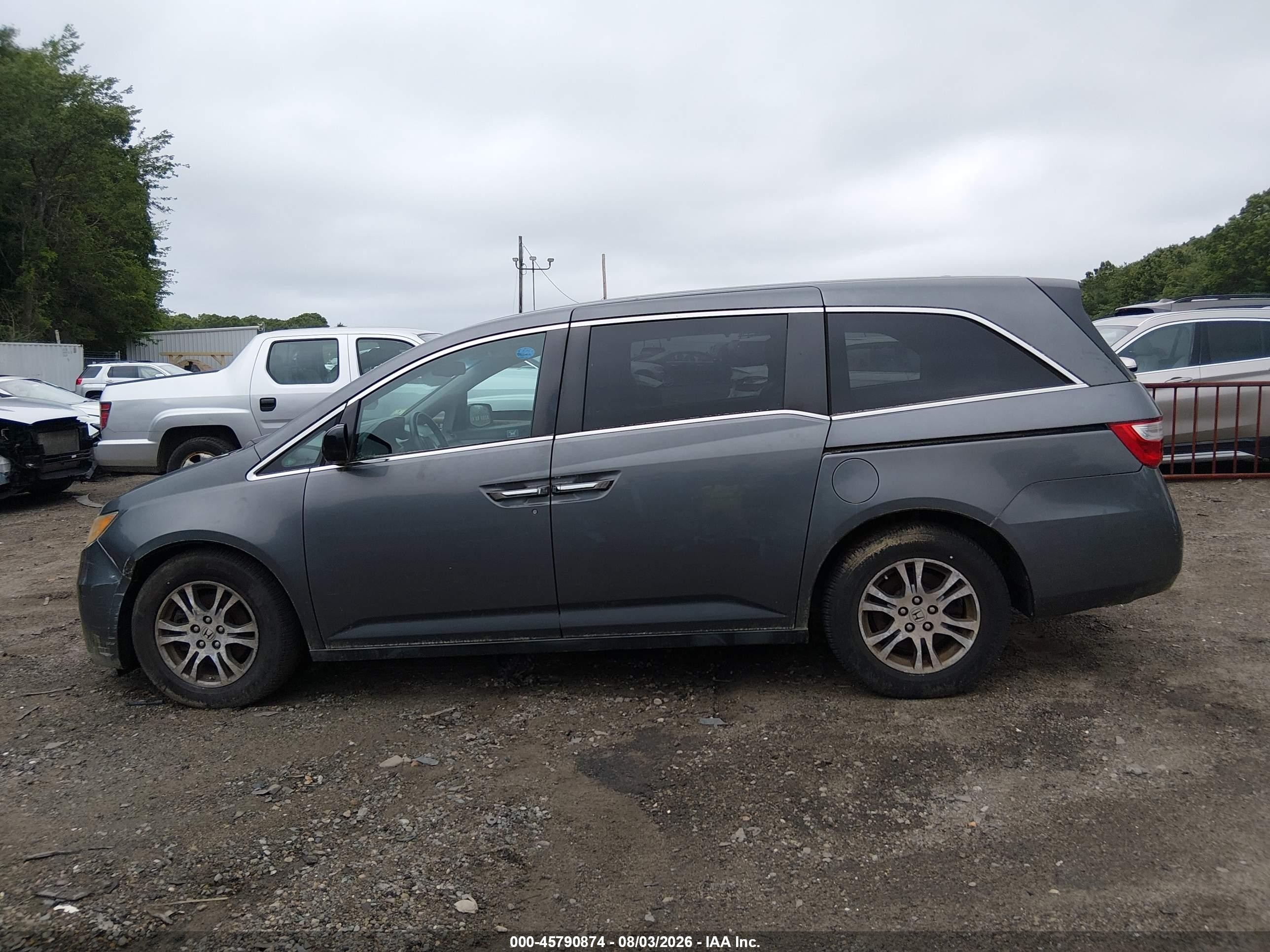 2011 Honda Odyssey Ex-l Gray vin: 5FNRL5H63BB068429