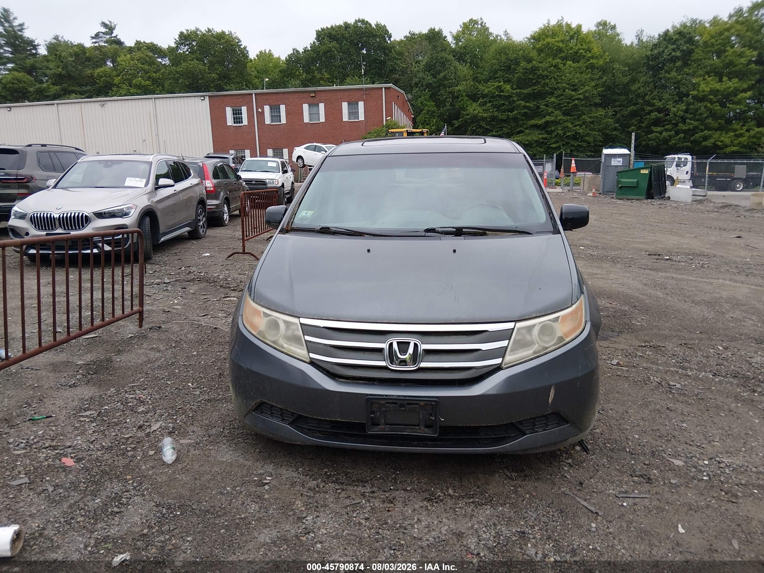 2011 Honda Odyssey Ex-l Gray vin: 5FNRL5H63BB068429