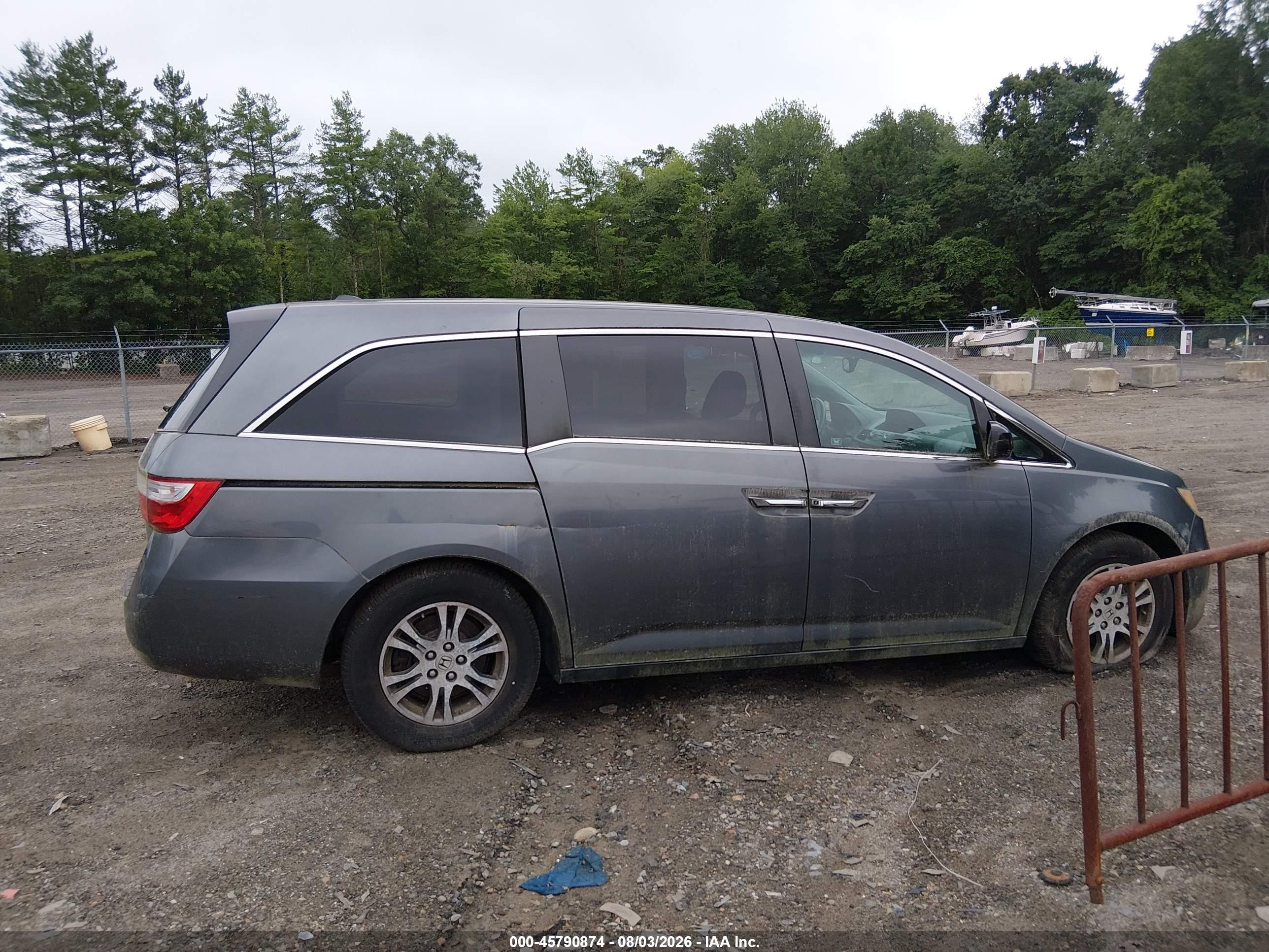 2011 Honda Odyssey Ex-l Gray vin: 5FNRL5H63BB068429