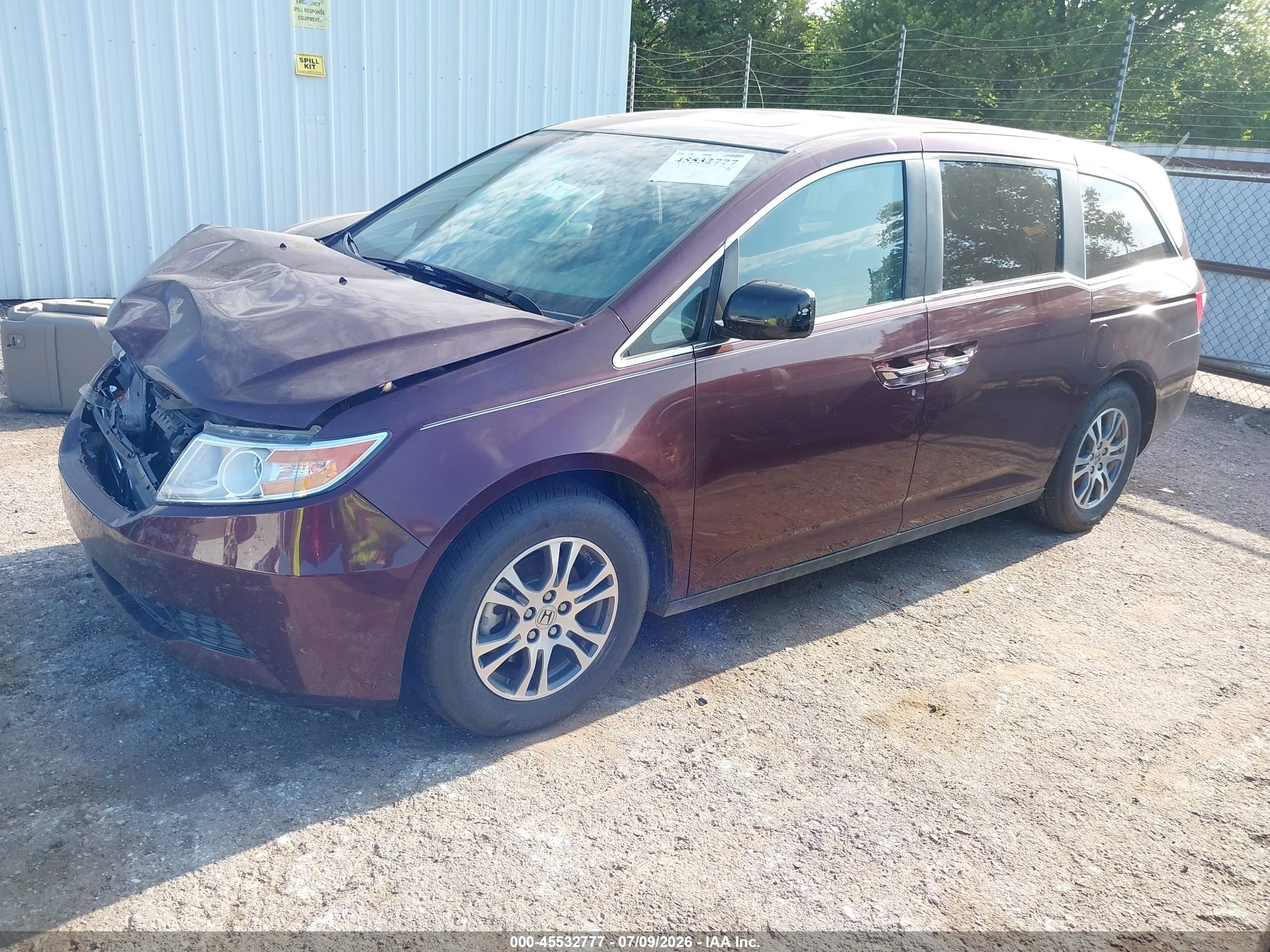 2011 Honda Odyssey Ex-l Burgundy vin: 5FNRL5H63BB074702