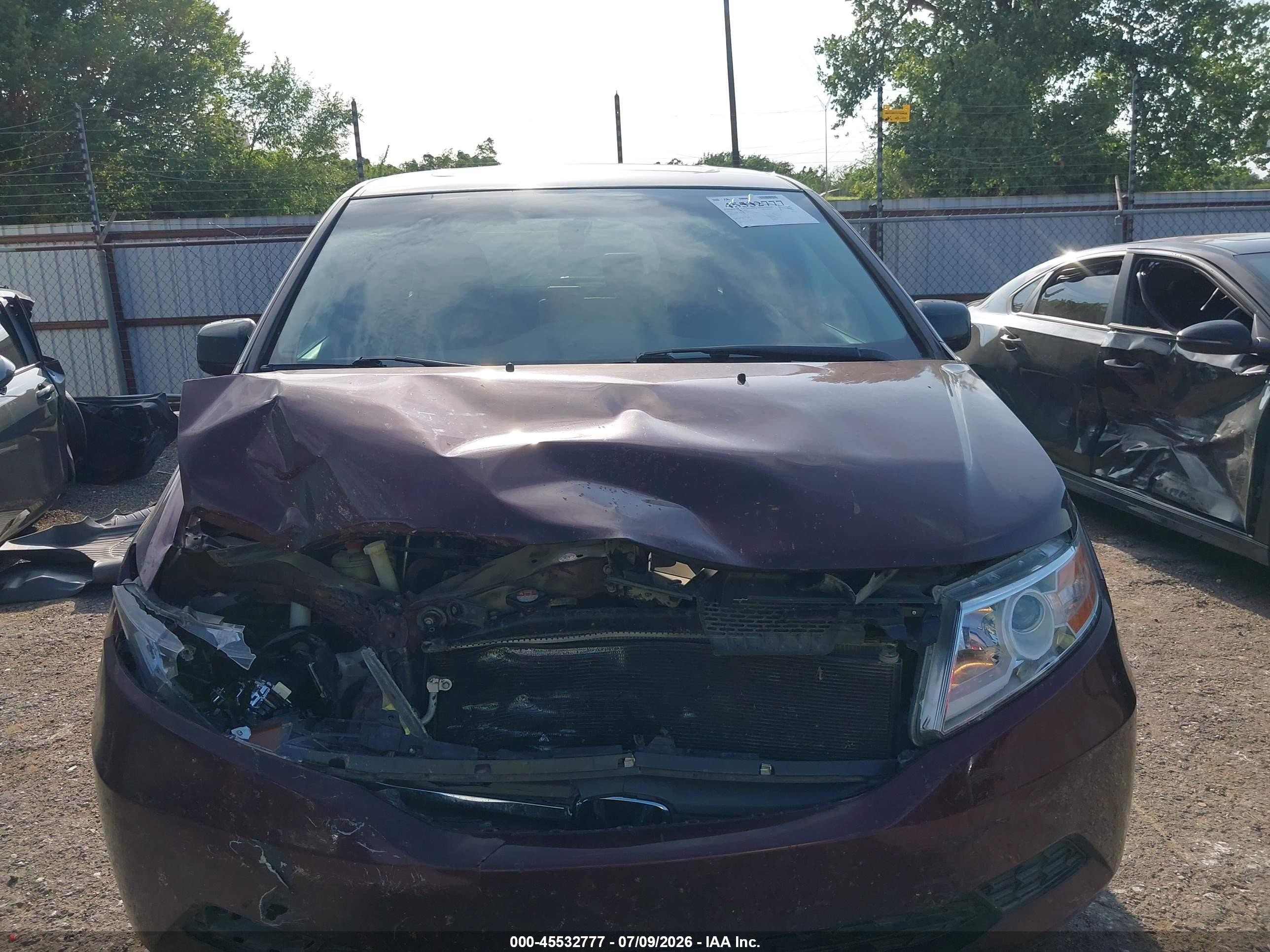 2011 Honda Odyssey Ex-l Burgundy vin: 5FNRL5H63BB074702
