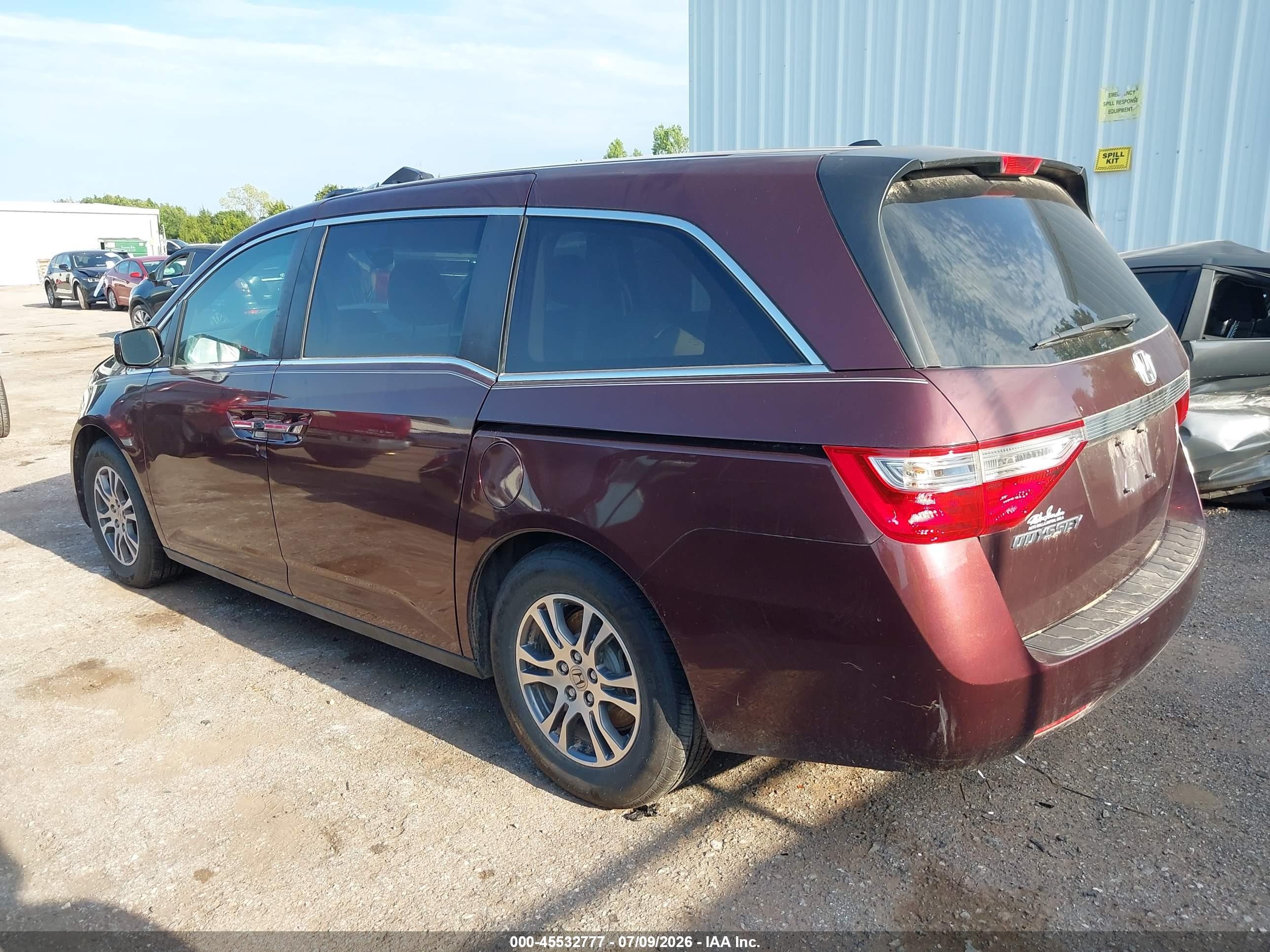 2011 Honda Odyssey Ex-l Burgundy vin: 5FNRL5H63BB074702
