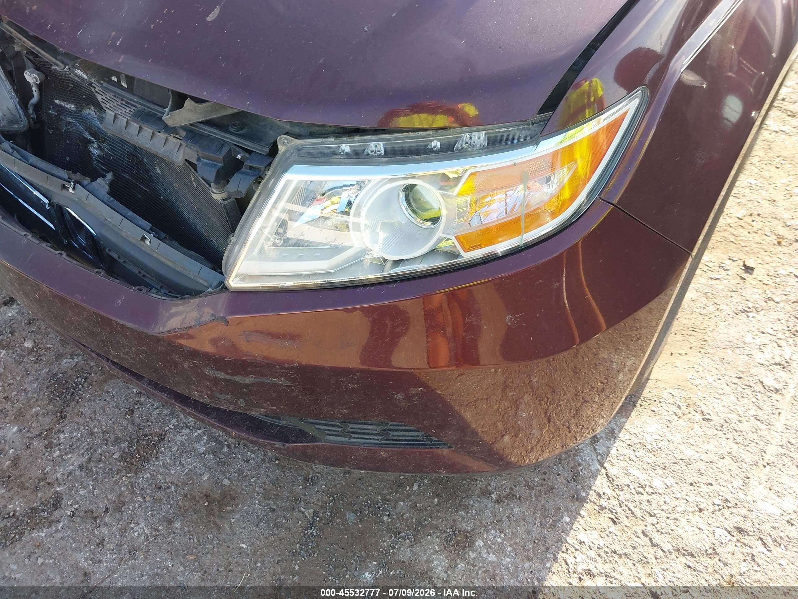 2011 Honda Odyssey Ex-l Burgundy vin: 5FNRL5H63BB074702