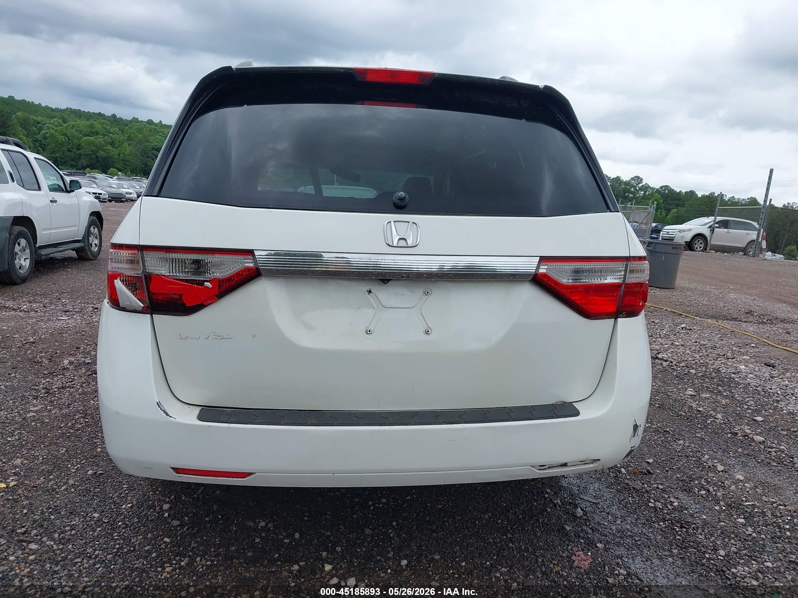 2011 Honda Odyssey Ex-l White vin: 5FNRL5H63BB084601