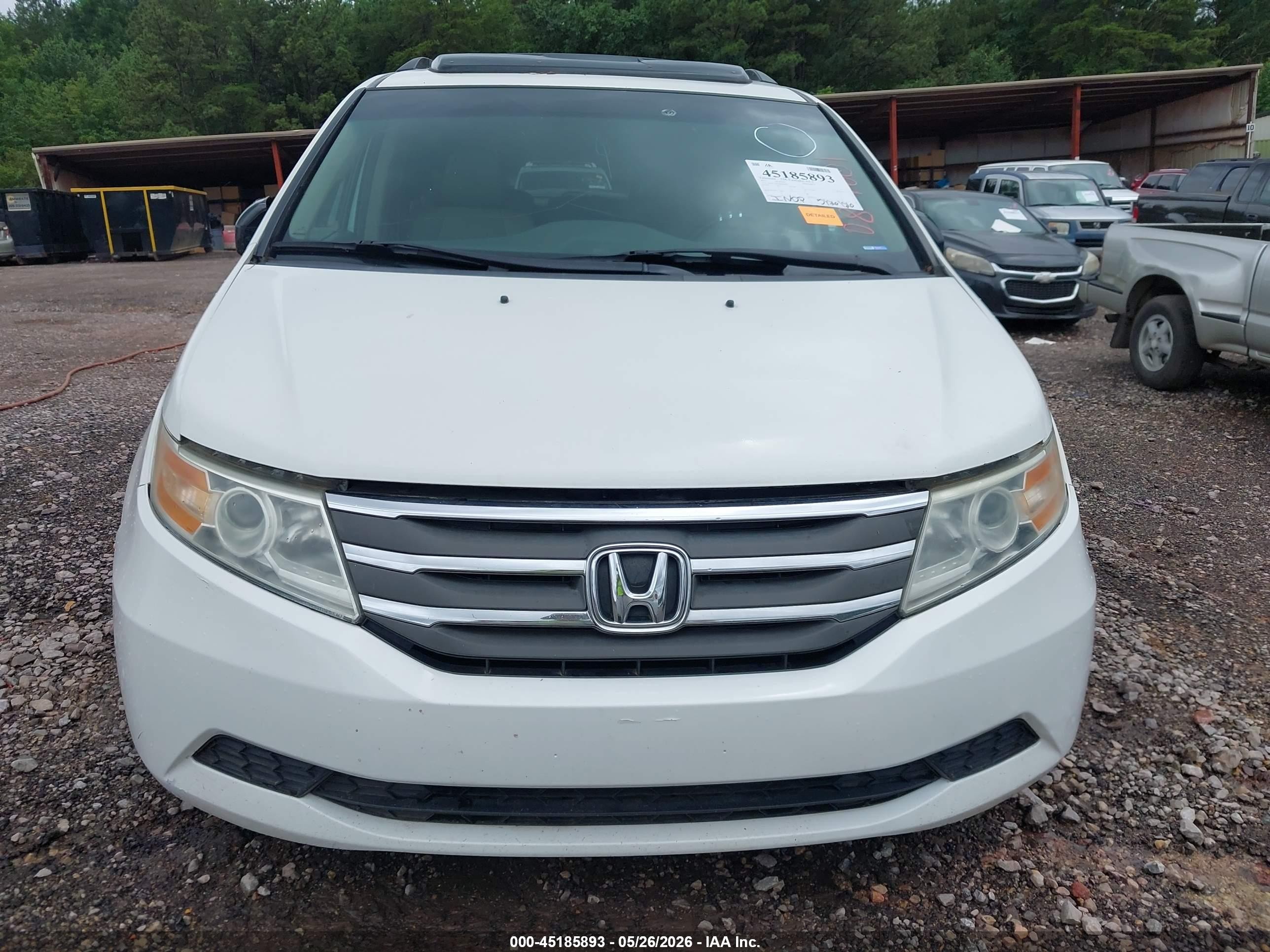 2011 Honda Odyssey Ex-l White vin: 5FNRL5H63BB084601