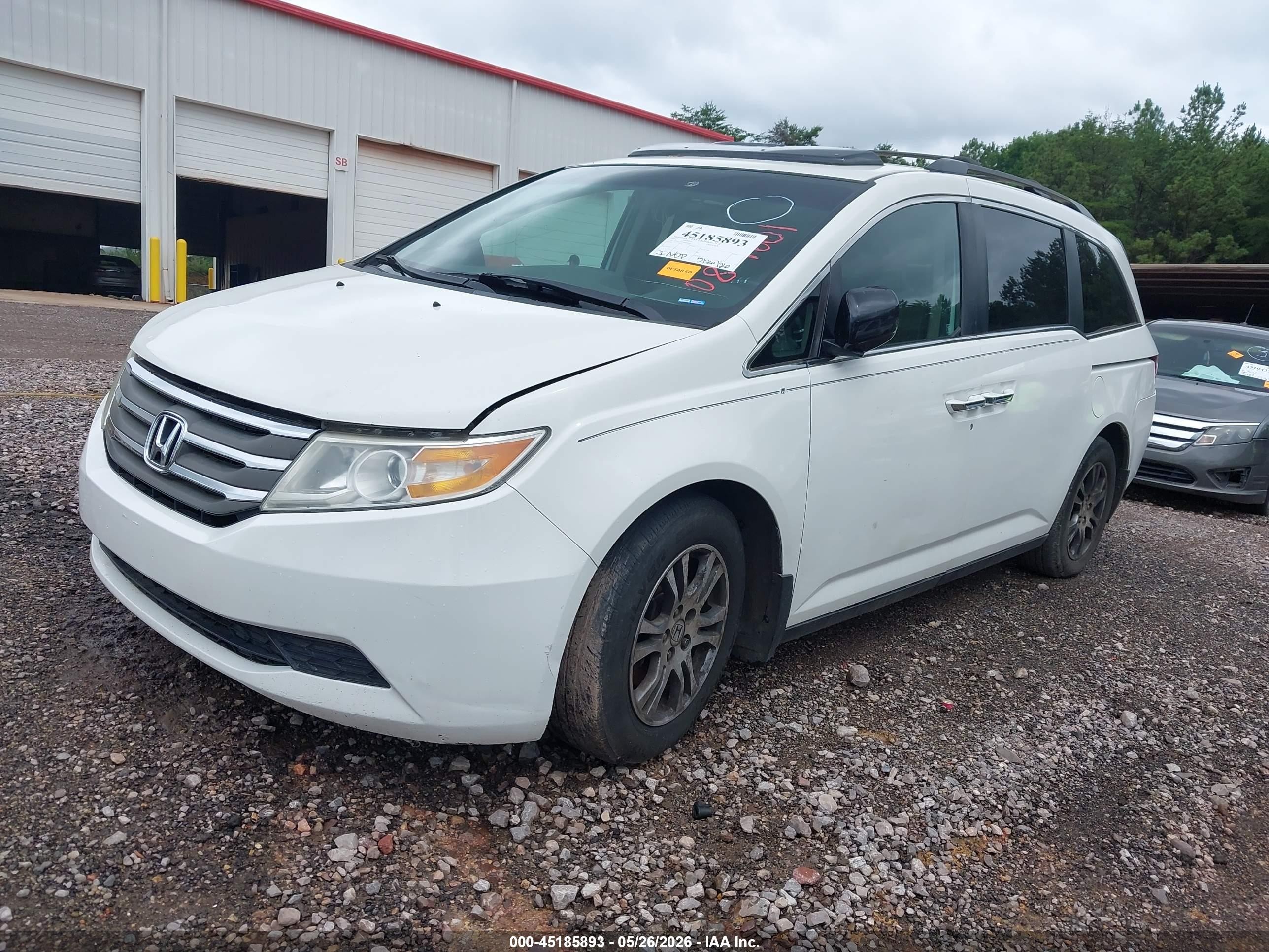 2011 Honda Odyssey Ex-l White vin: 5FNRL5H63BB084601