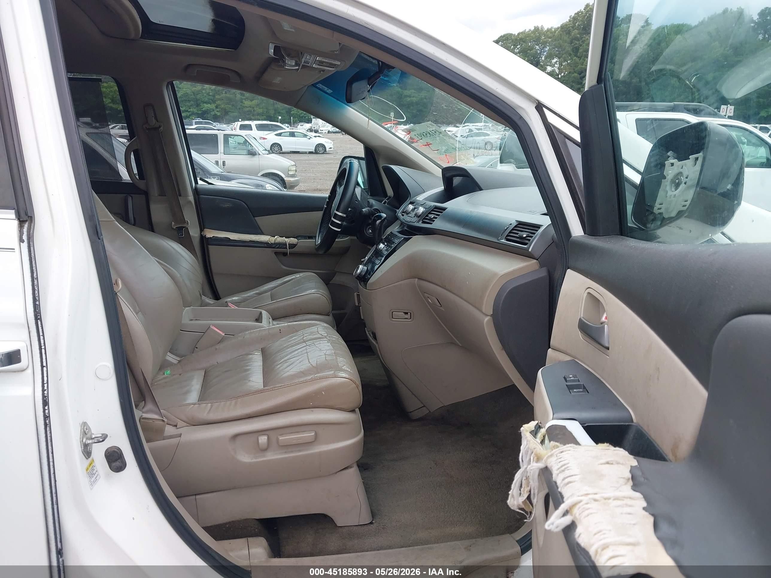 2011 Honda Odyssey Ex-l White vin: 5FNRL5H63BB084601
