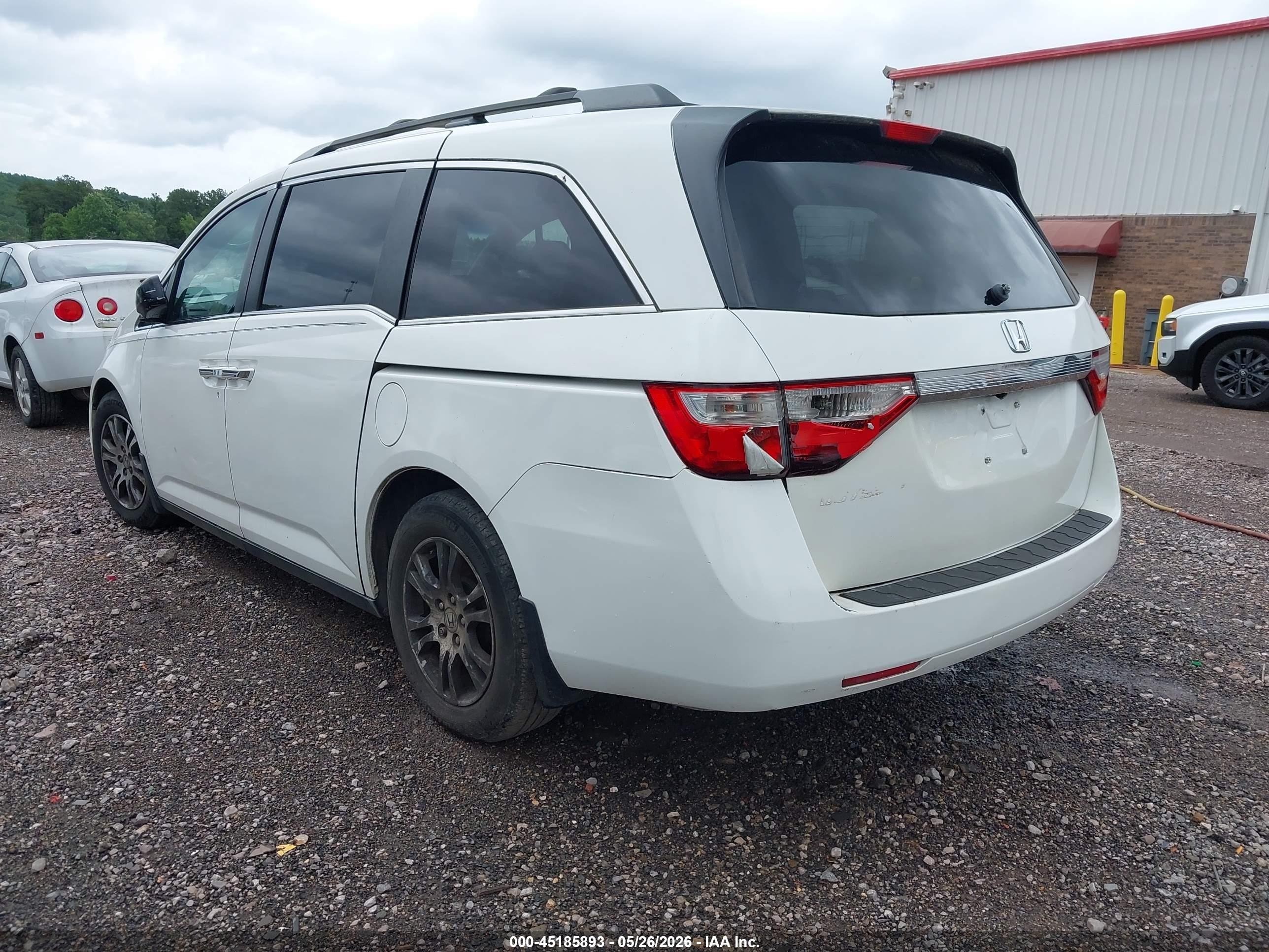 2011 Honda Odyssey Ex-l White vin: 5FNRL5H63BB084601