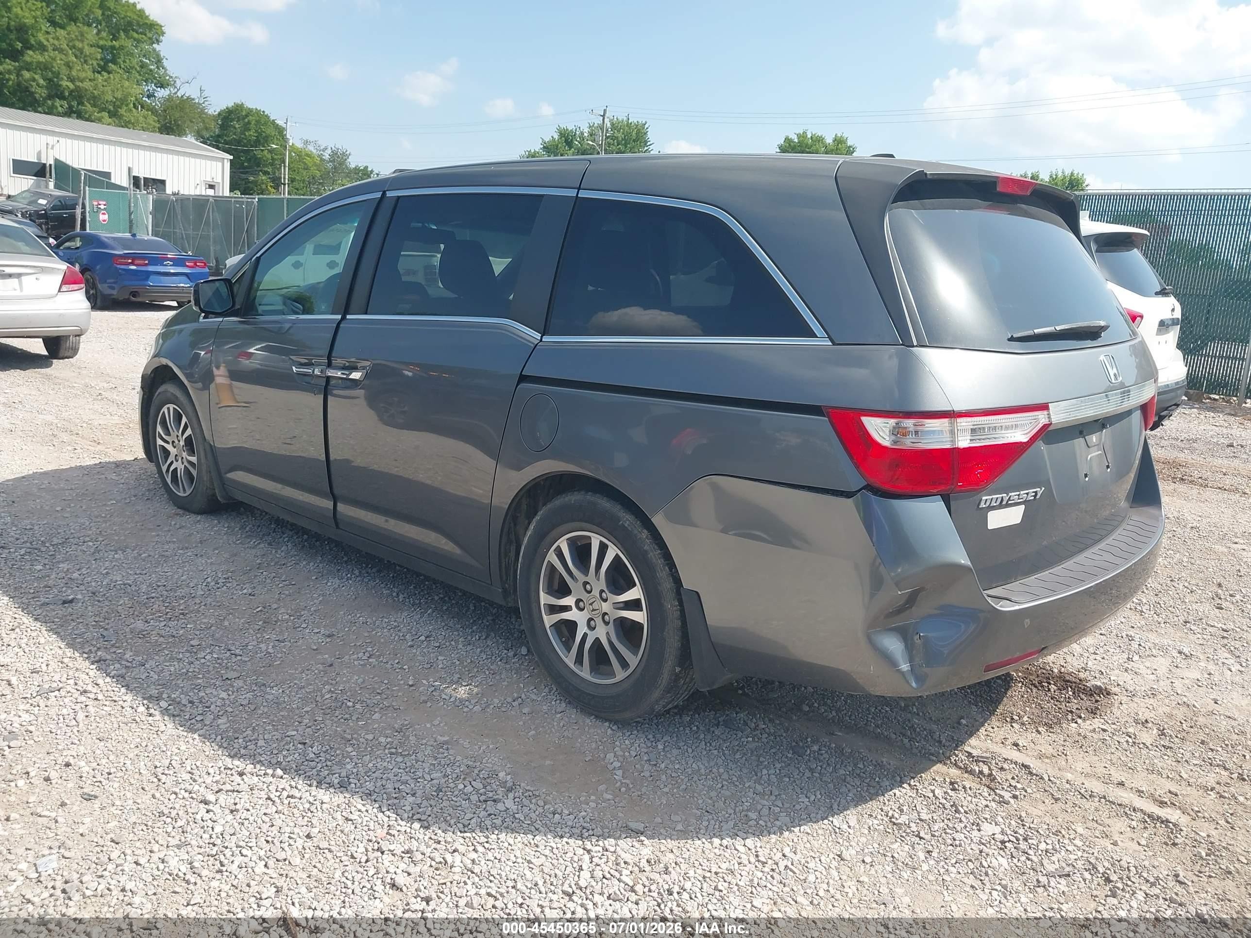 2011 Honda Odyssey Ex-l Gray vin: 5FNRL5H63BB085392