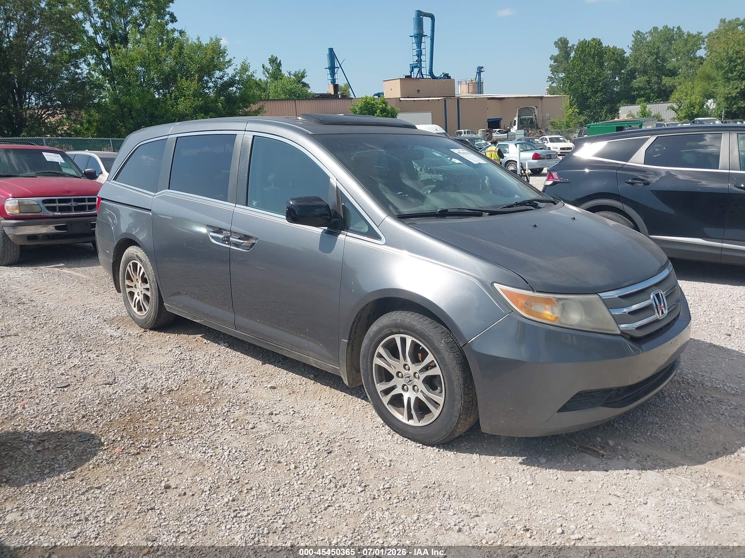 2011 Honda Odyssey Ex-l Gray vin: 5FNRL5H63BB085392