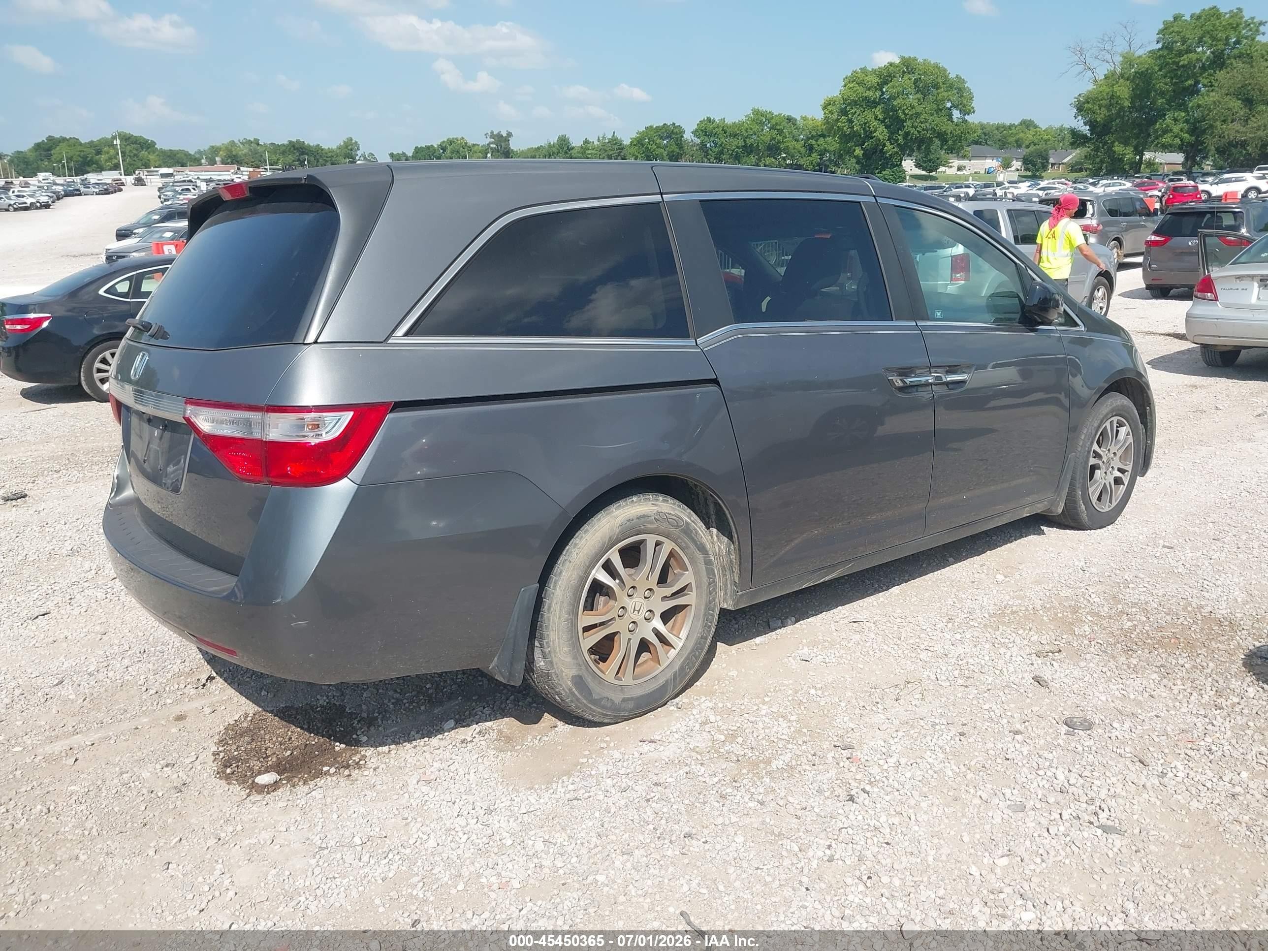 2011 Honda Odyssey Ex-l Gray vin: 5FNRL5H63BB085392
