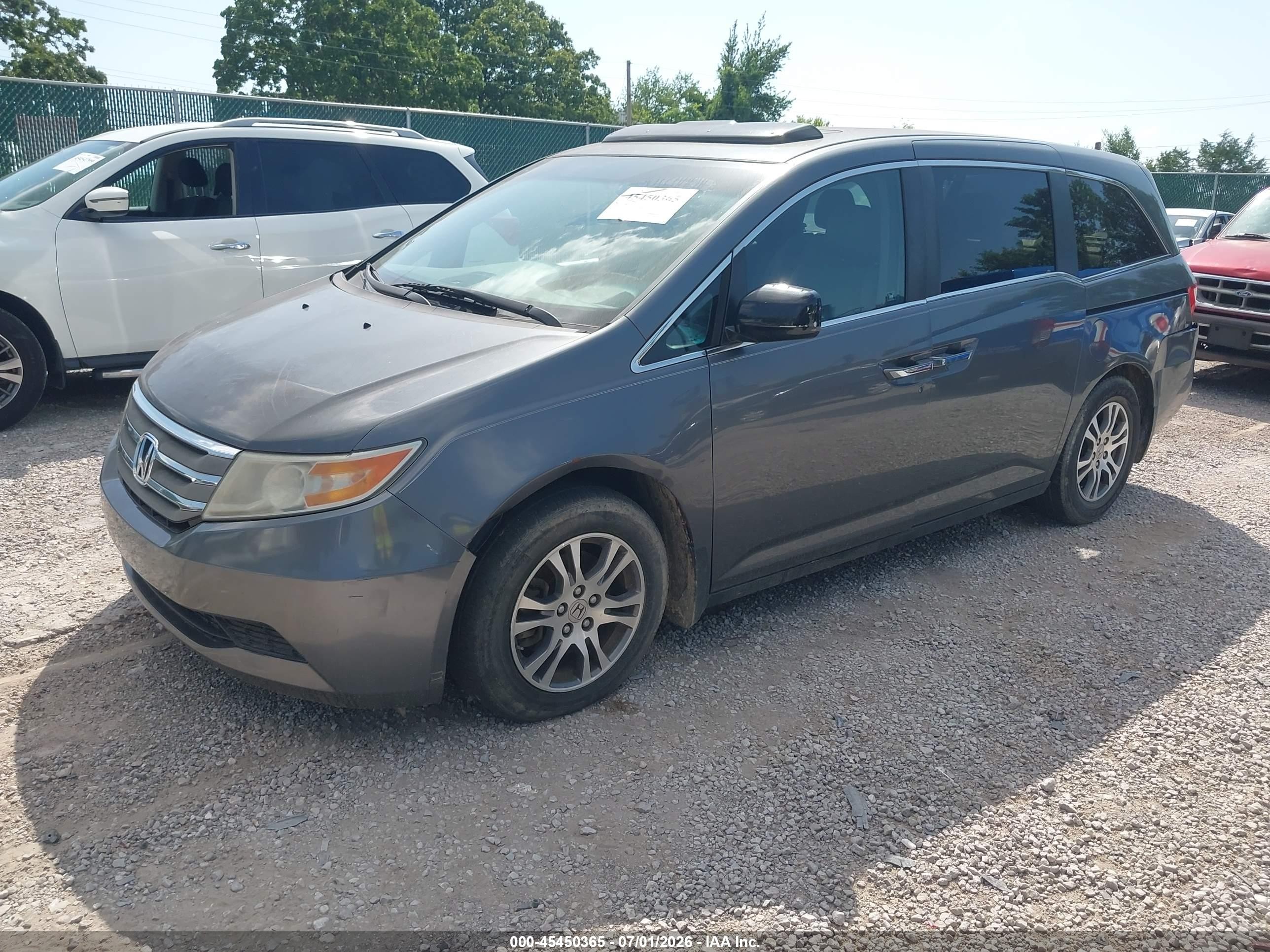 2011 Honda Odyssey Ex-l Gray vin: 5FNRL5H63BB085392